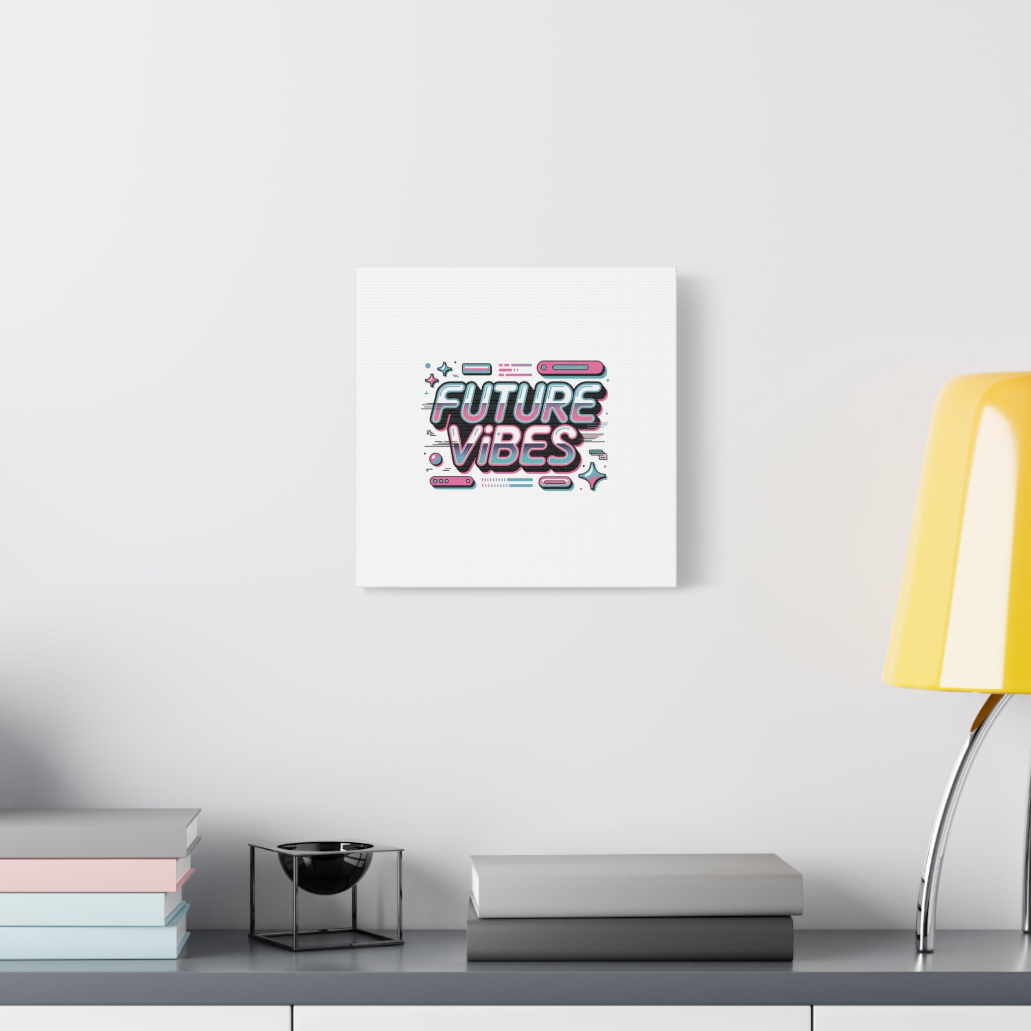 Future Vibes Canvas | Y2K Cyber Holo, Retro Tech Print