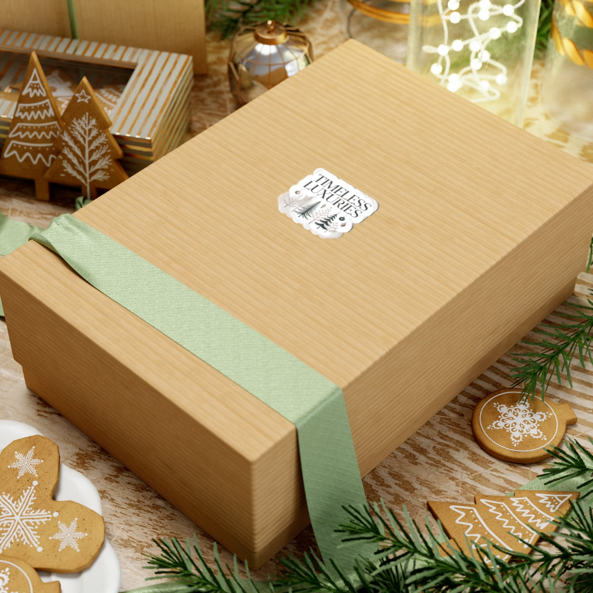 Timeless Luxuries Christmas Sticker | Heritage Style, Quiet Luxury Holiday