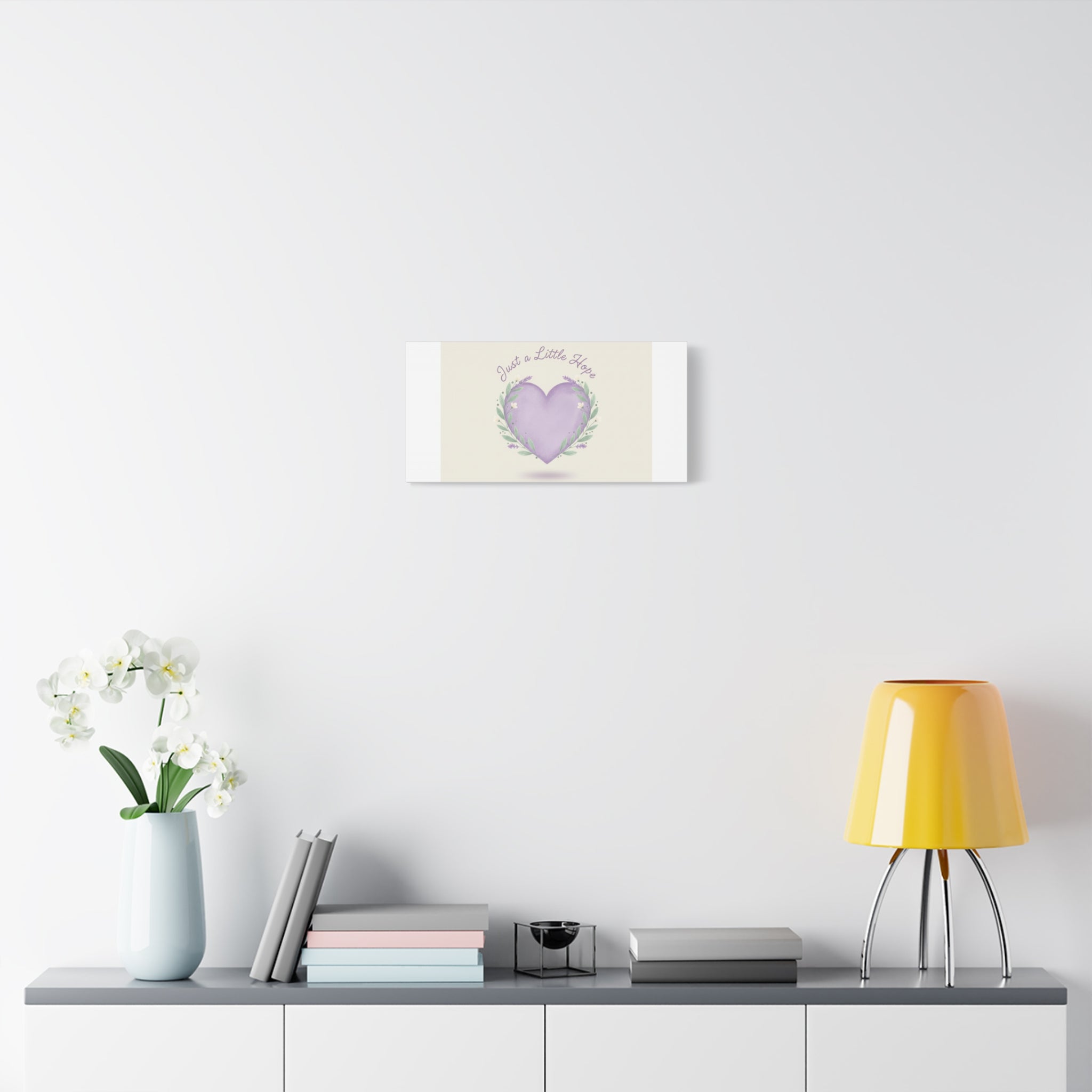 Just a Little Hope Canvas | Positive Micro-Optimism, Lavender Heart
