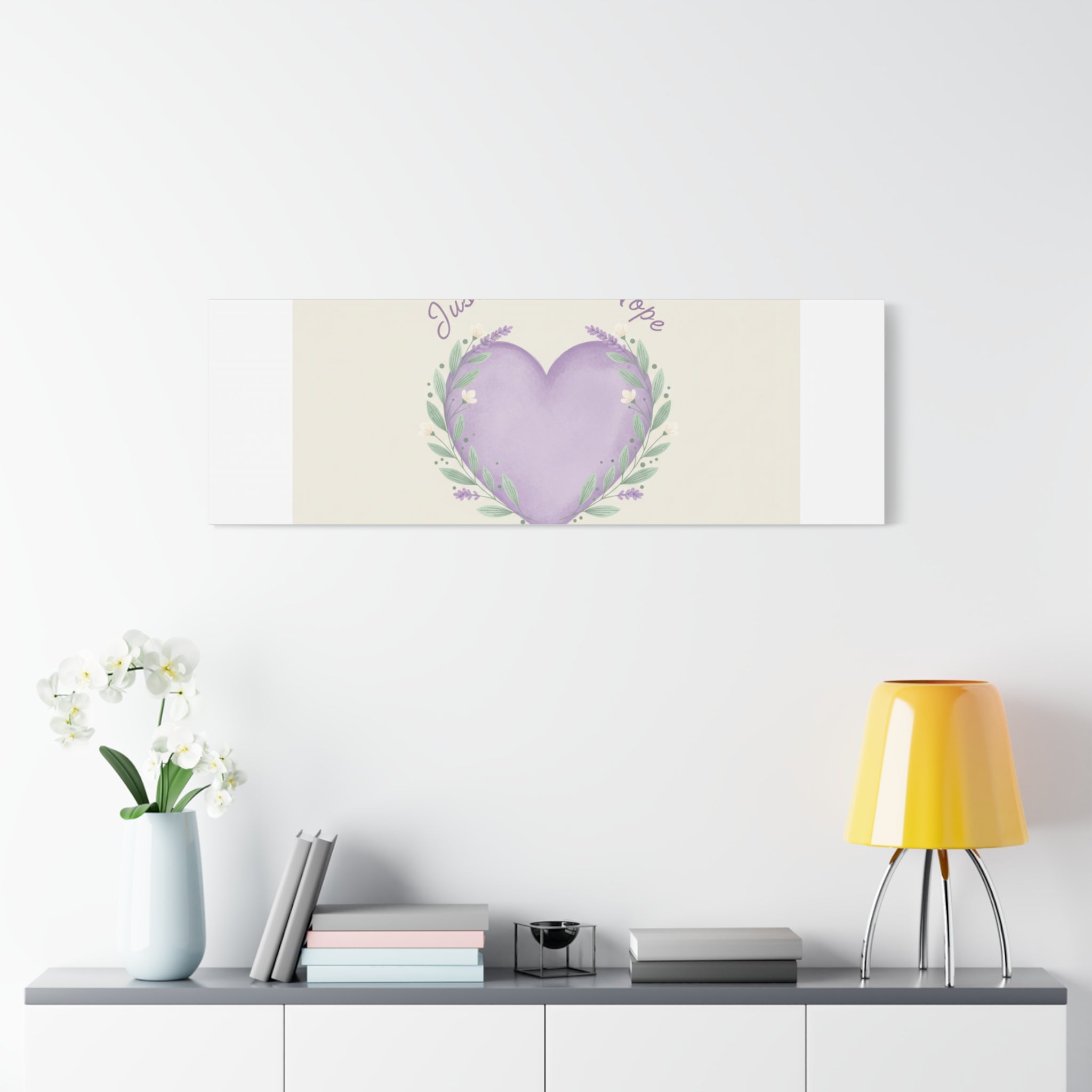 Just a Little Hope Canvas | Positive Micro-Optimism, Lavender Heart