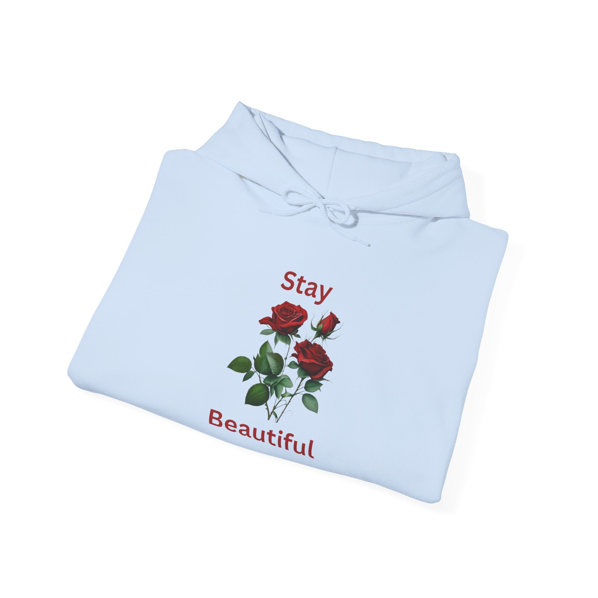 Stay Beautiful Rose Hoodie, Vintage Floral Sweatshirt, Unisex Gift, Cozy Layer, Perfect for Spring Style