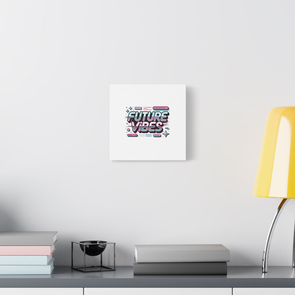 Future Vibes Canvas | Y2K Cyber Holo, Retro Tech Print