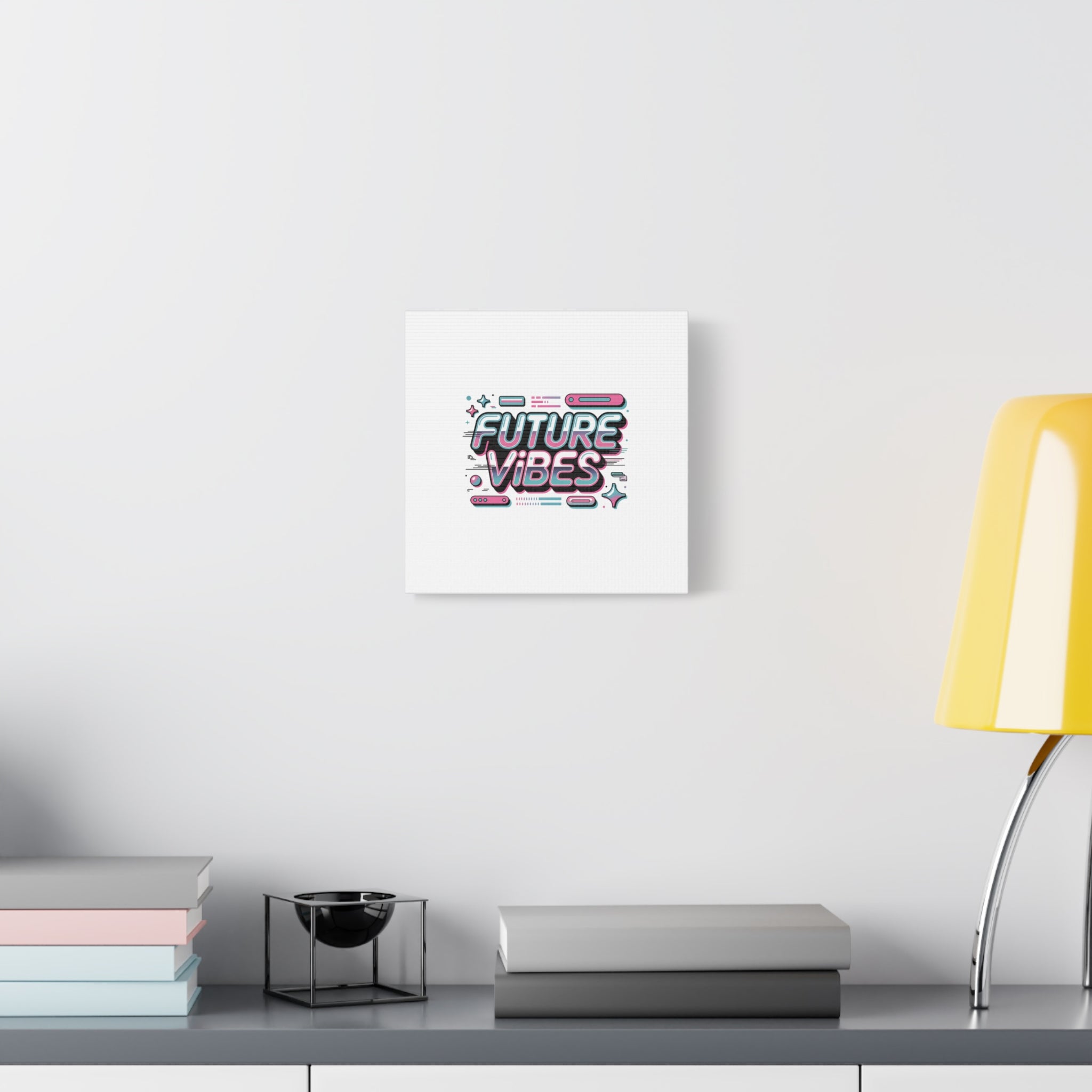 Future Vibes Canvas | Y2K Cyber Holo, Retro Tech Print