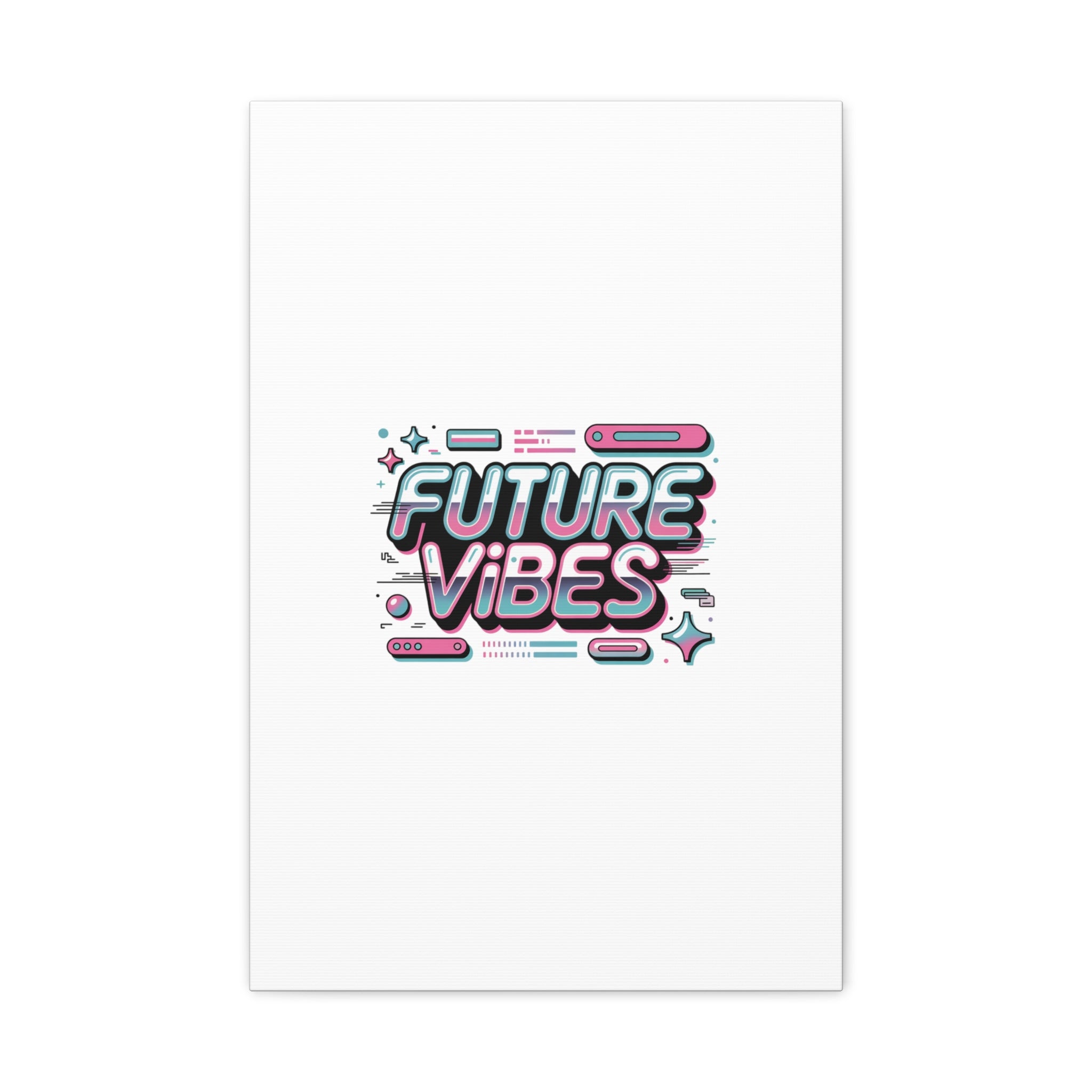 Future Vibes Canvas | Y2K Cyber Holo, Retro Tech Print
