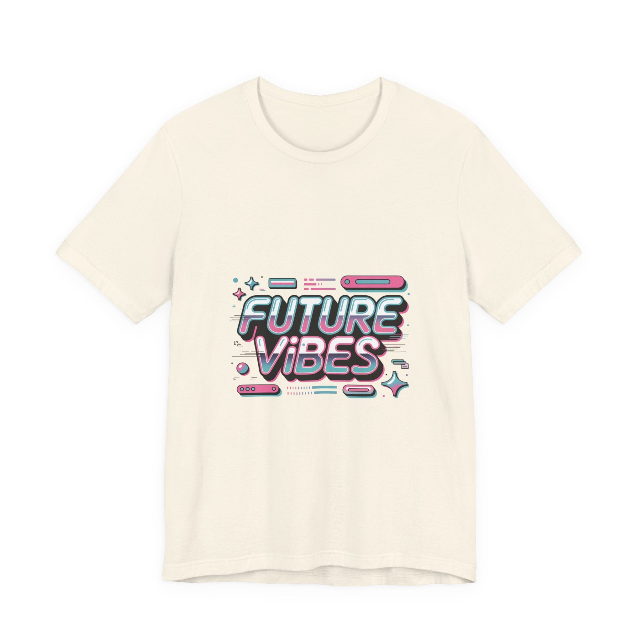 Future Vibes Tee | Y2K Cyber Holo Aesthetic, Retro Tech Chrome Text