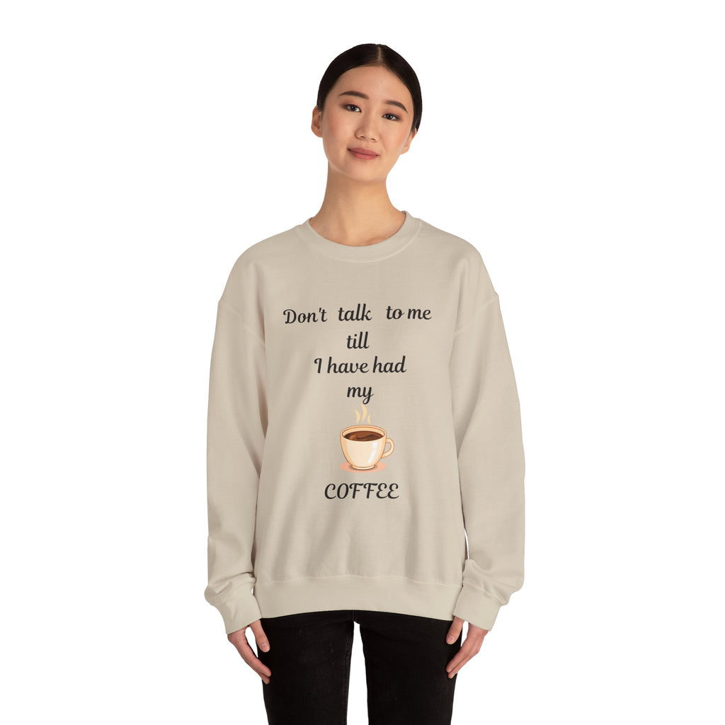 Coffee Lover Crewneck Sweatshirt, Funny Quote Gift for Adults, Introvert Coffee Drinker Top, Unisex Jumper, Caffeine Addict Pullover, Coffee