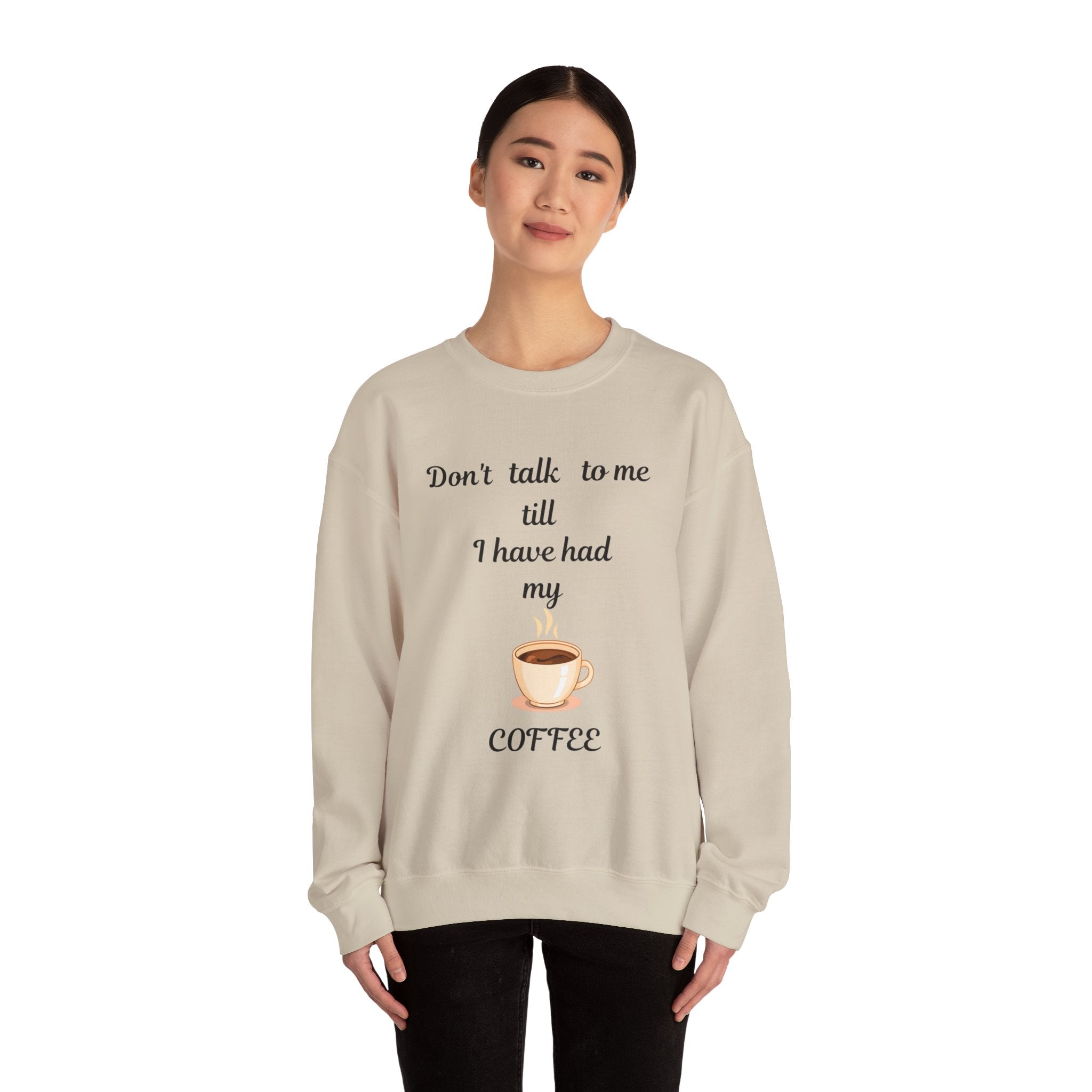 Coffee Lover Crewneck Sweatshirt, Funny Quote Gift for Adults, Introvert Coffee Drinker Top, Unisex Jumper, Caffeine Addict Pullover, Coffee