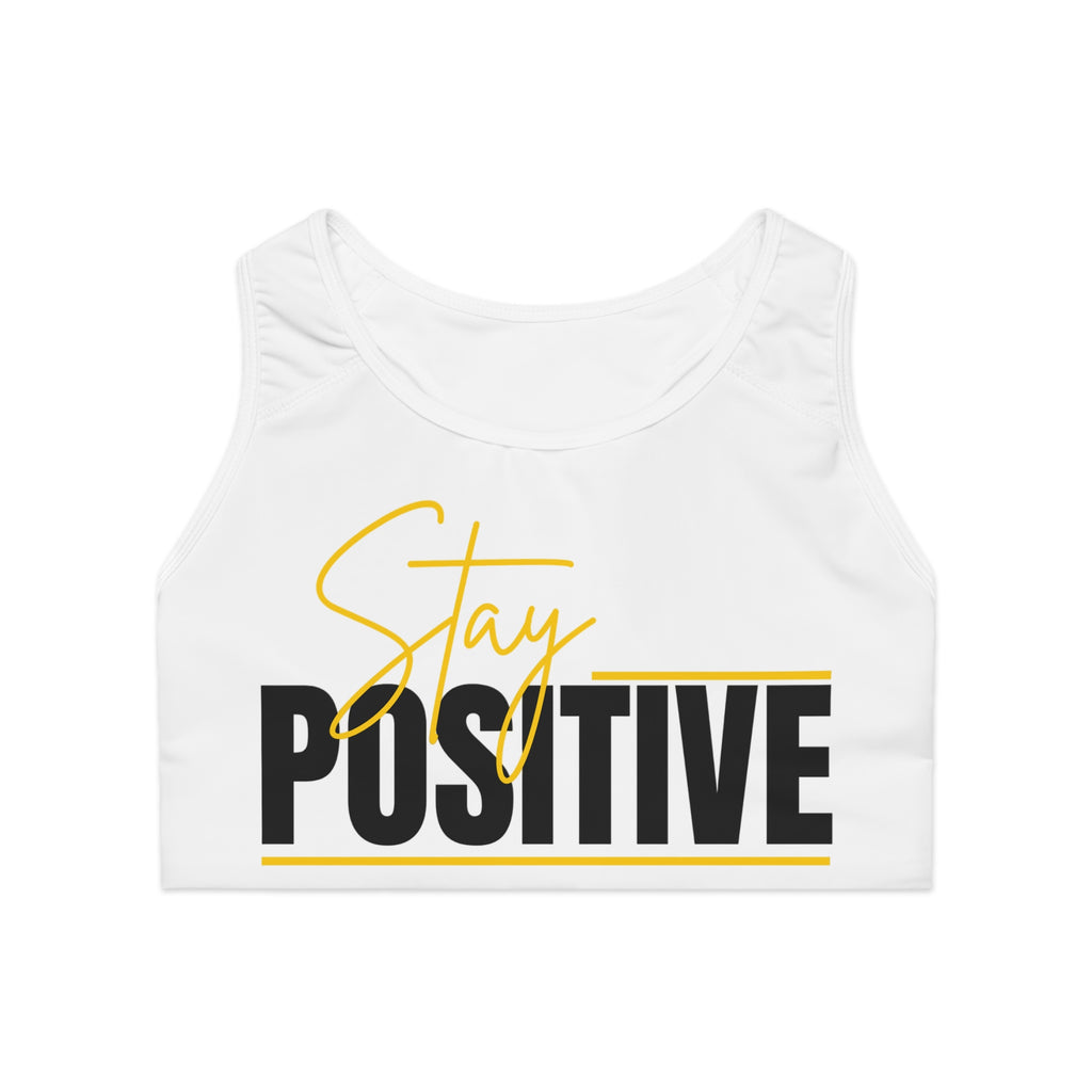 Stay Positive Sports Bra, Workout Bra, Athletic Top, Gym Gear, Fitness Clothing, Yoga Bra, Active Wear