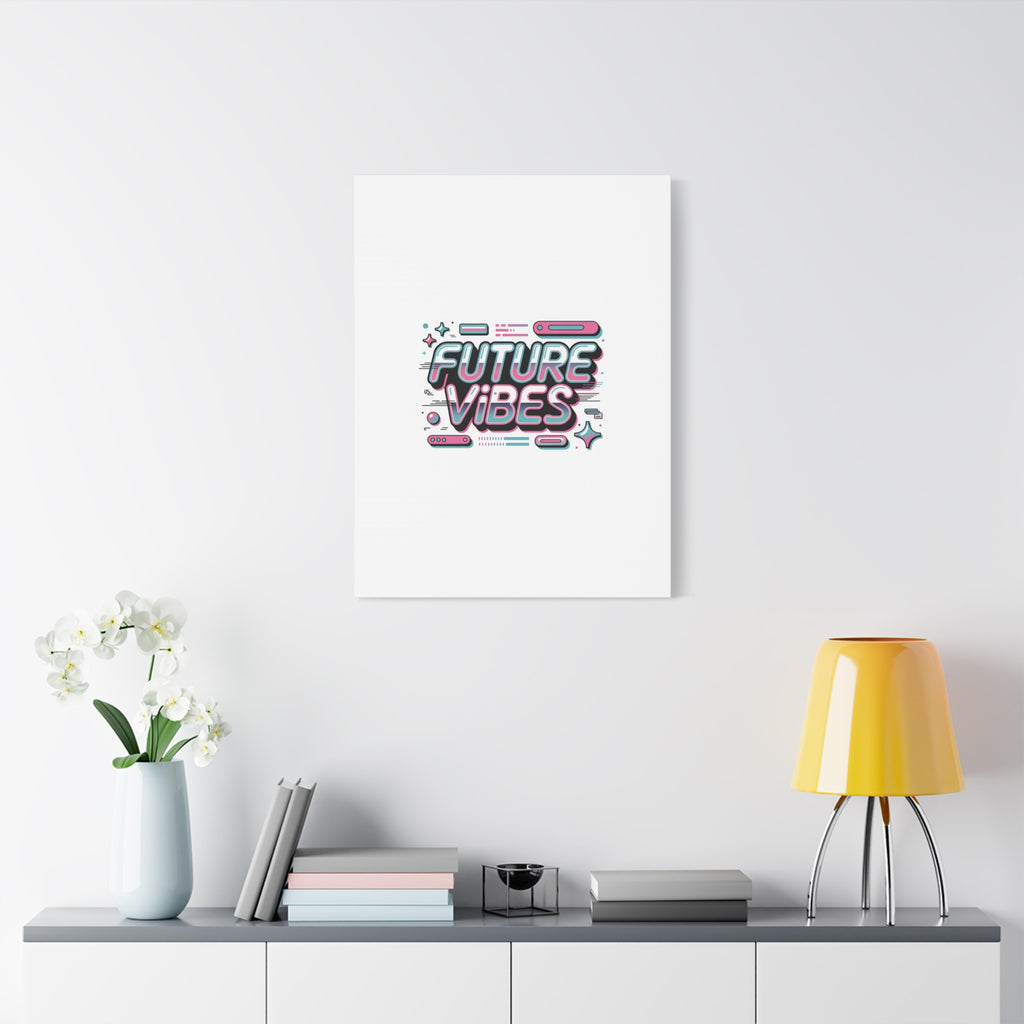 Future Vibes Canvas | Y2K Cyber Holo, Retro Tech Print