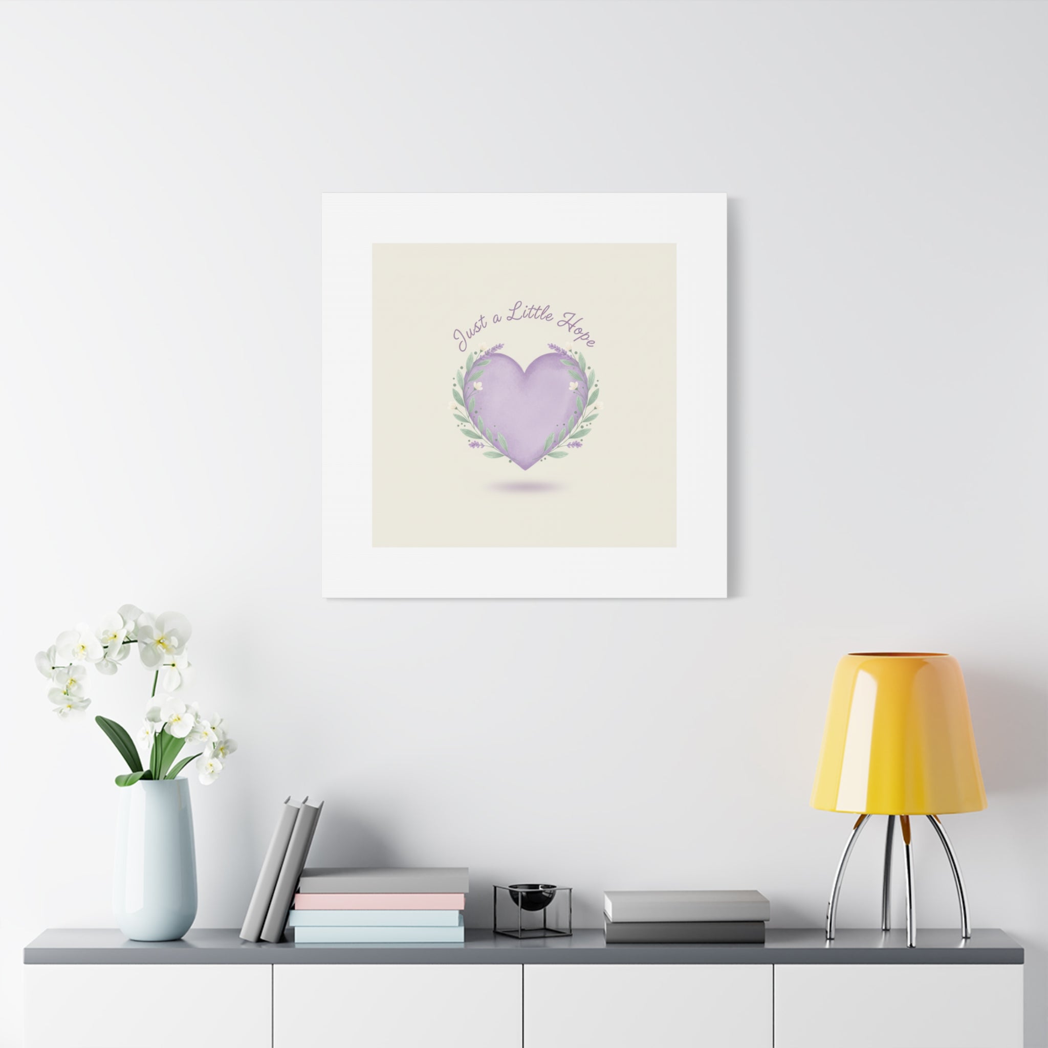 Just a Little Hope Canvas | Positive Micro-Optimism, Lavender Heart