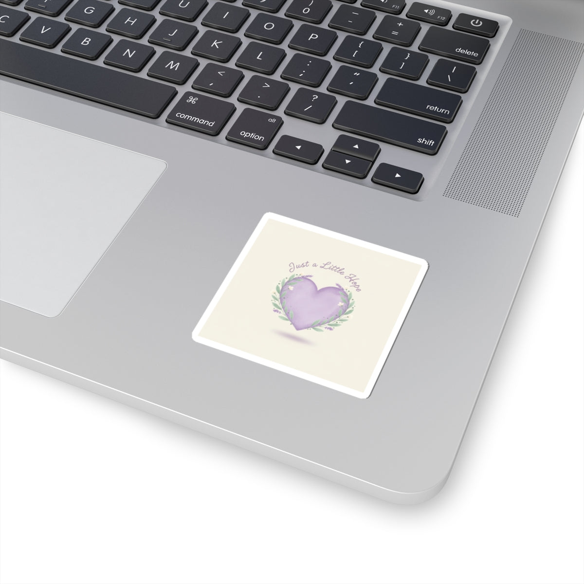 Just a Little Hope Heart Sticker | Positive Micro-Optimism, Lavender