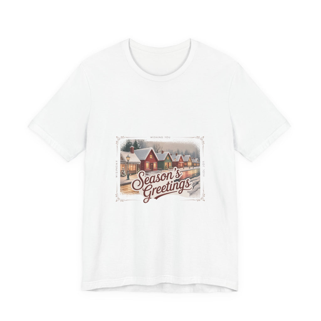 Season's Greetings Vintage Christmas Tee | Retro Holiday Card Design