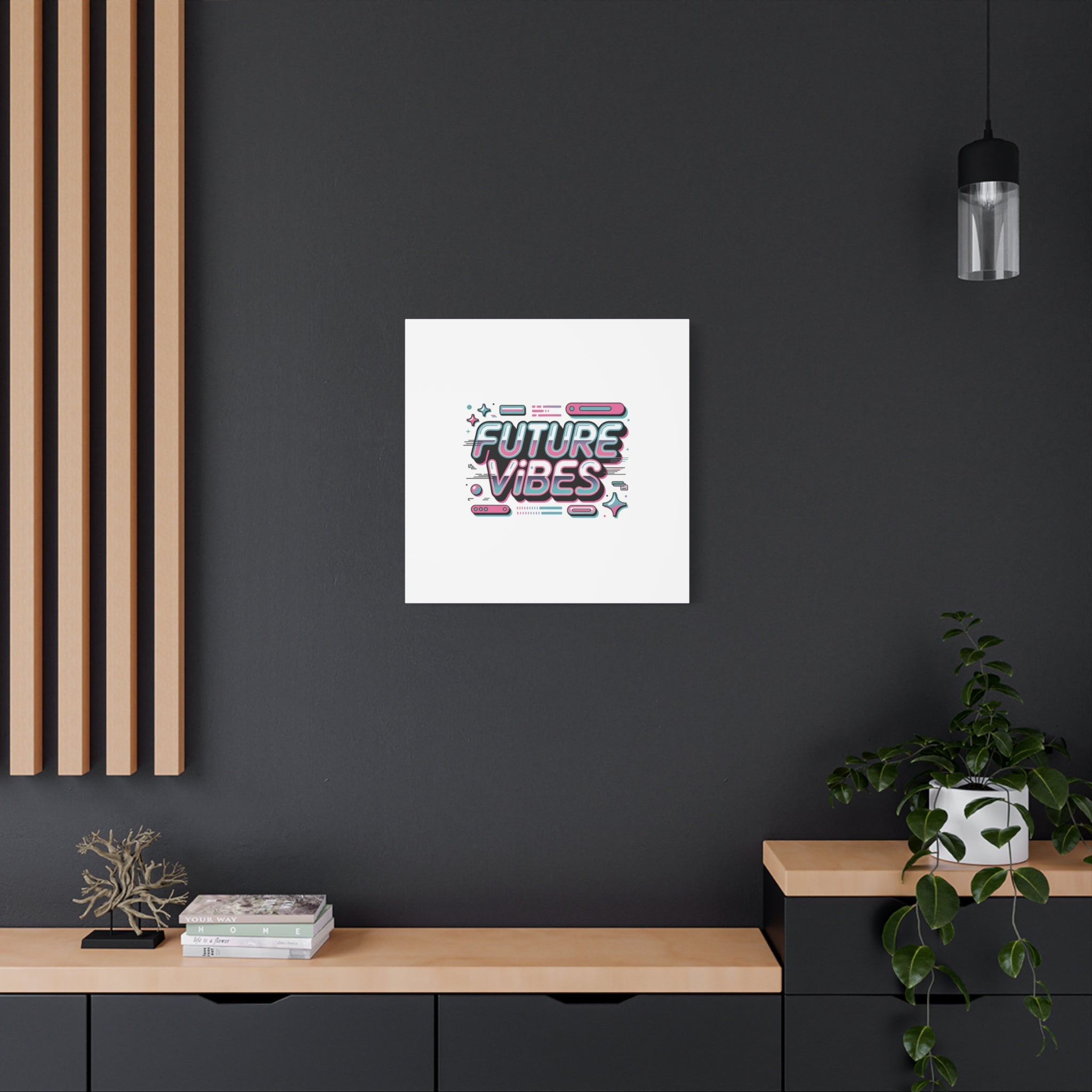 Future Vibes Canvas | Y2K Cyber Holo, Retro Tech Print