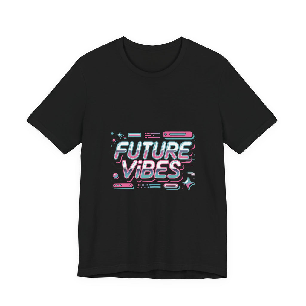 Future Vibes Tee | Y2K Cyber Holo Aesthetic, Retro Tech Chrome Text