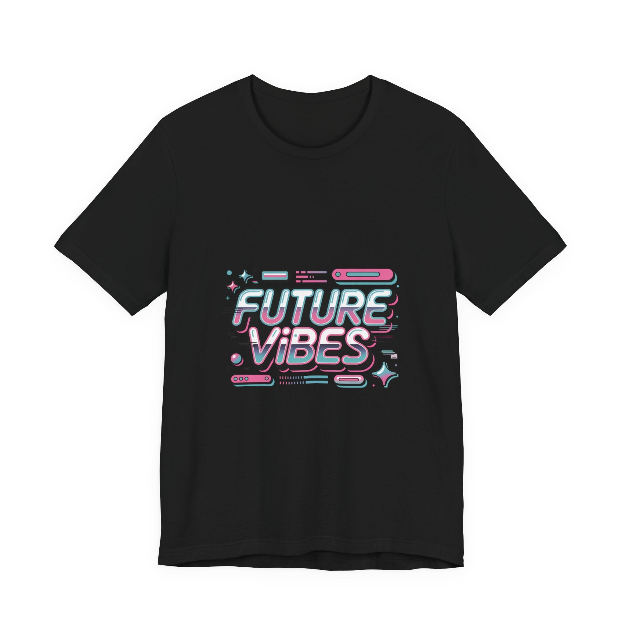 Future Vibes Tee | Y2K Cyber Holo Aesthetic, Retro Tech Chrome Text