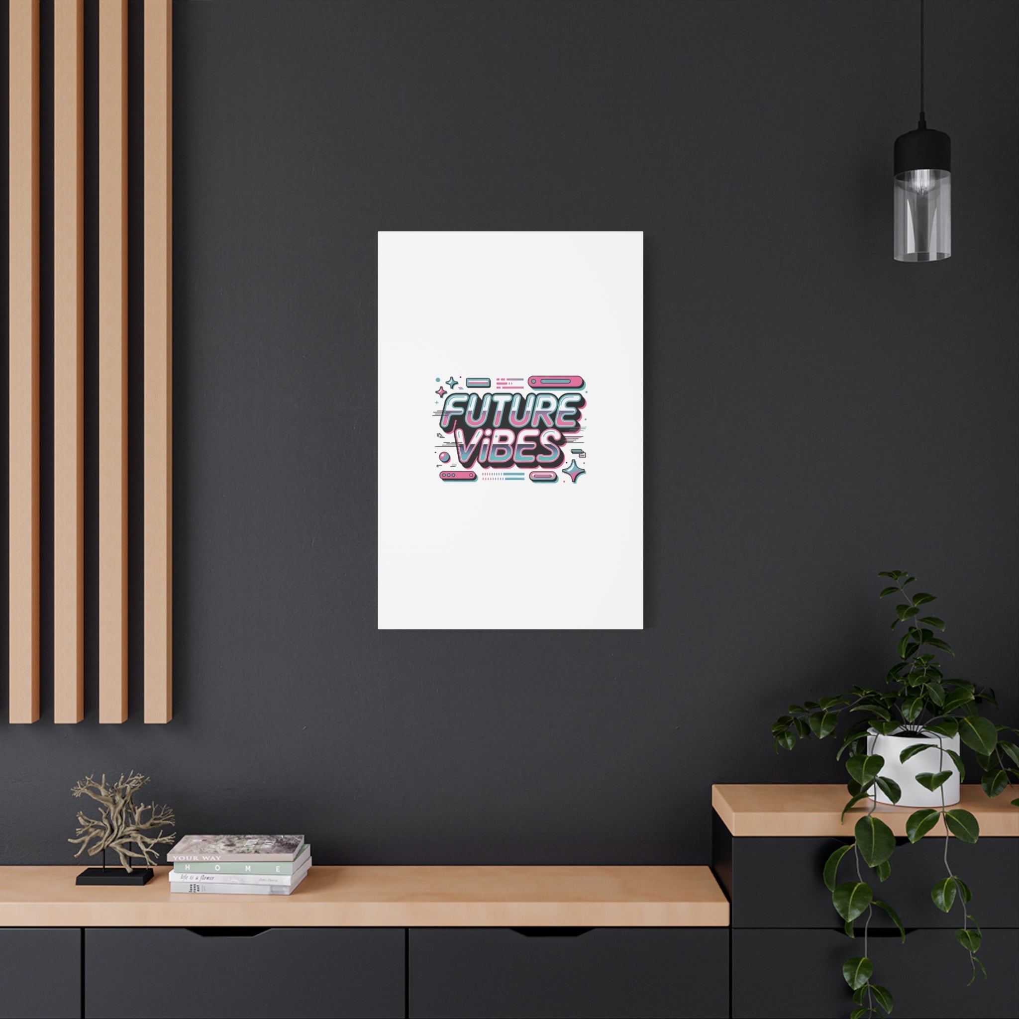 Future Vibes Canvas | Y2K Cyber Holo, Retro Tech Print