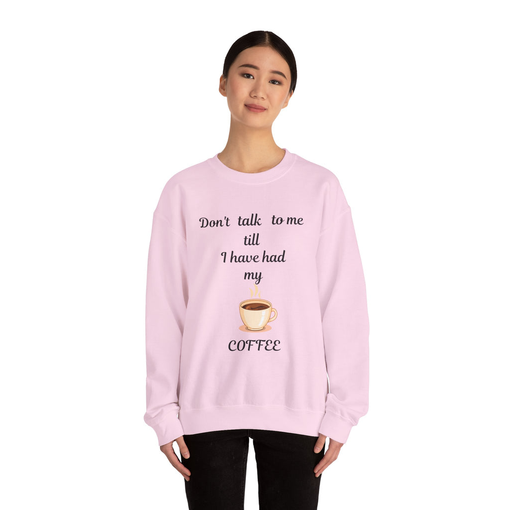 Coffee Lover Crewneck Sweatshirt, Funny Quote Gift for Adults, Introvert Coffee Drinker Top, Unisex Jumper, Caffeine Addict Pullover, Coffee