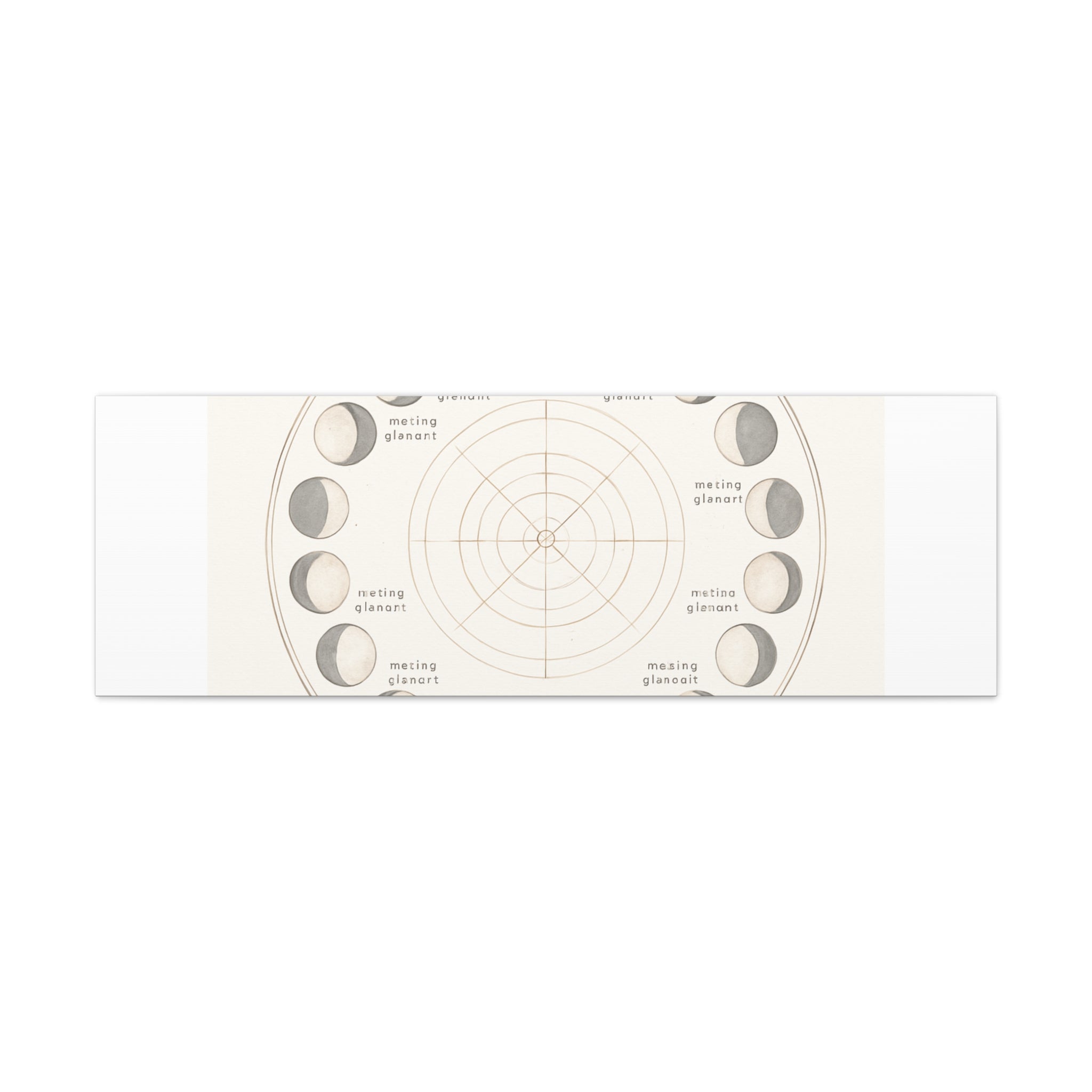 Moon Phases Canvas Print — Neutral Lunar Cycle Wall Art