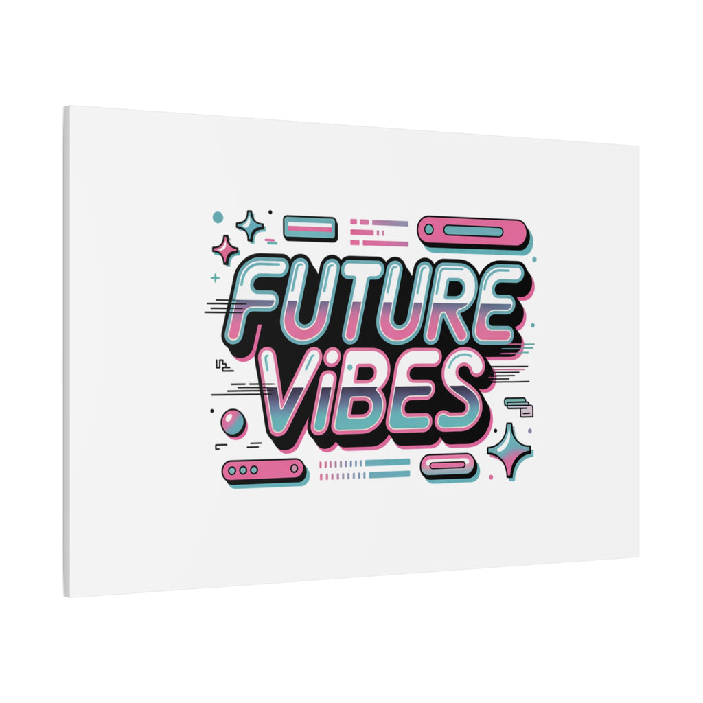 Future Vibes Canvas | Y2K Cyber Holo, Retro Tech Print