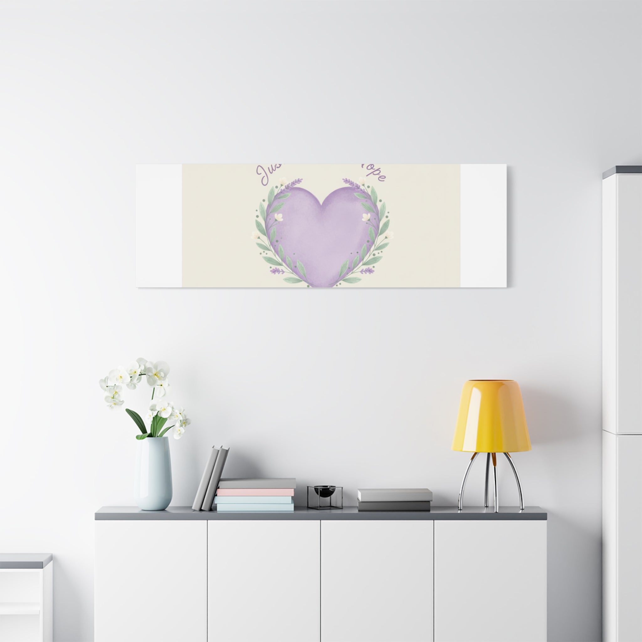 Just a Little Hope Canvas | Positive Micro-Optimism, Lavender Heart