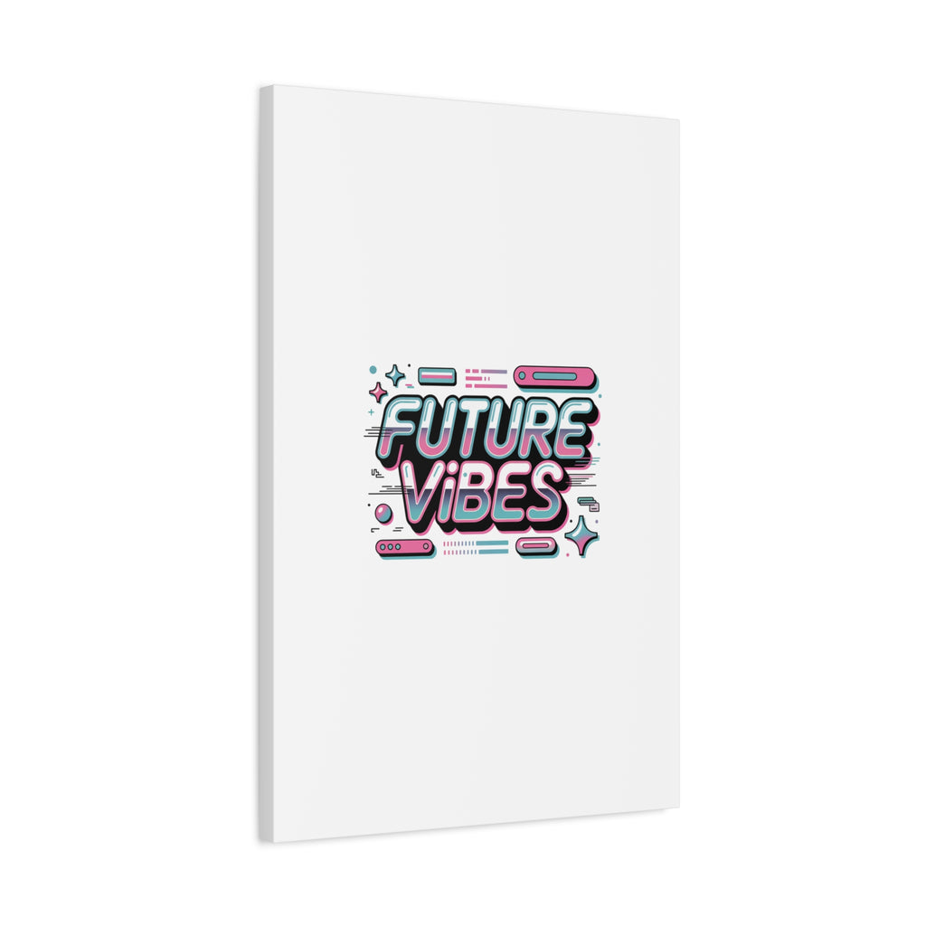 Future Vibes Canvas | Y2K Cyber Holo, Retro Tech Print