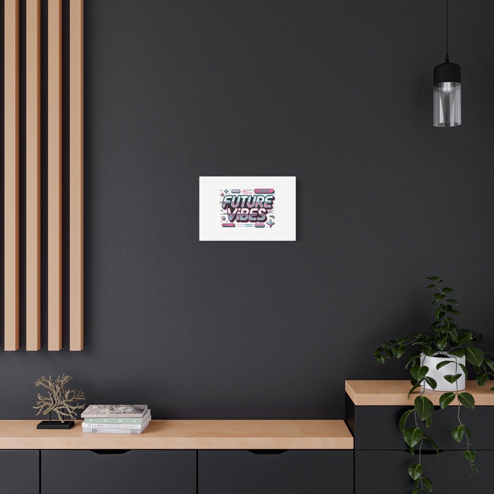 Future Vibes Canvas | Y2K Cyber Holo, Retro Tech Print