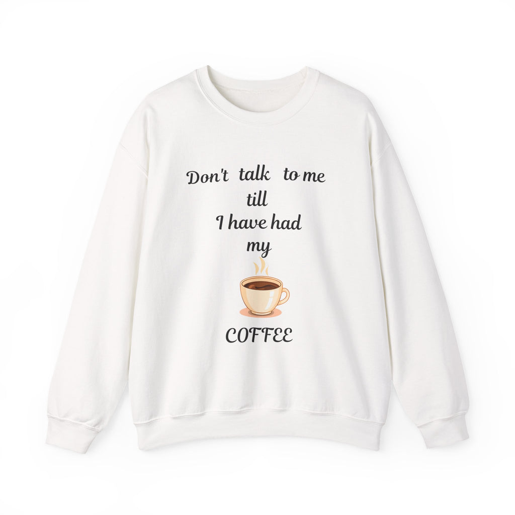 Coffee Lover Crewneck Sweatshirt, Funny Quote Gift for Adults, Introvert Coffee Drinker Top, Unisex Jumper, Caffeine Addict Pullover, Coffee