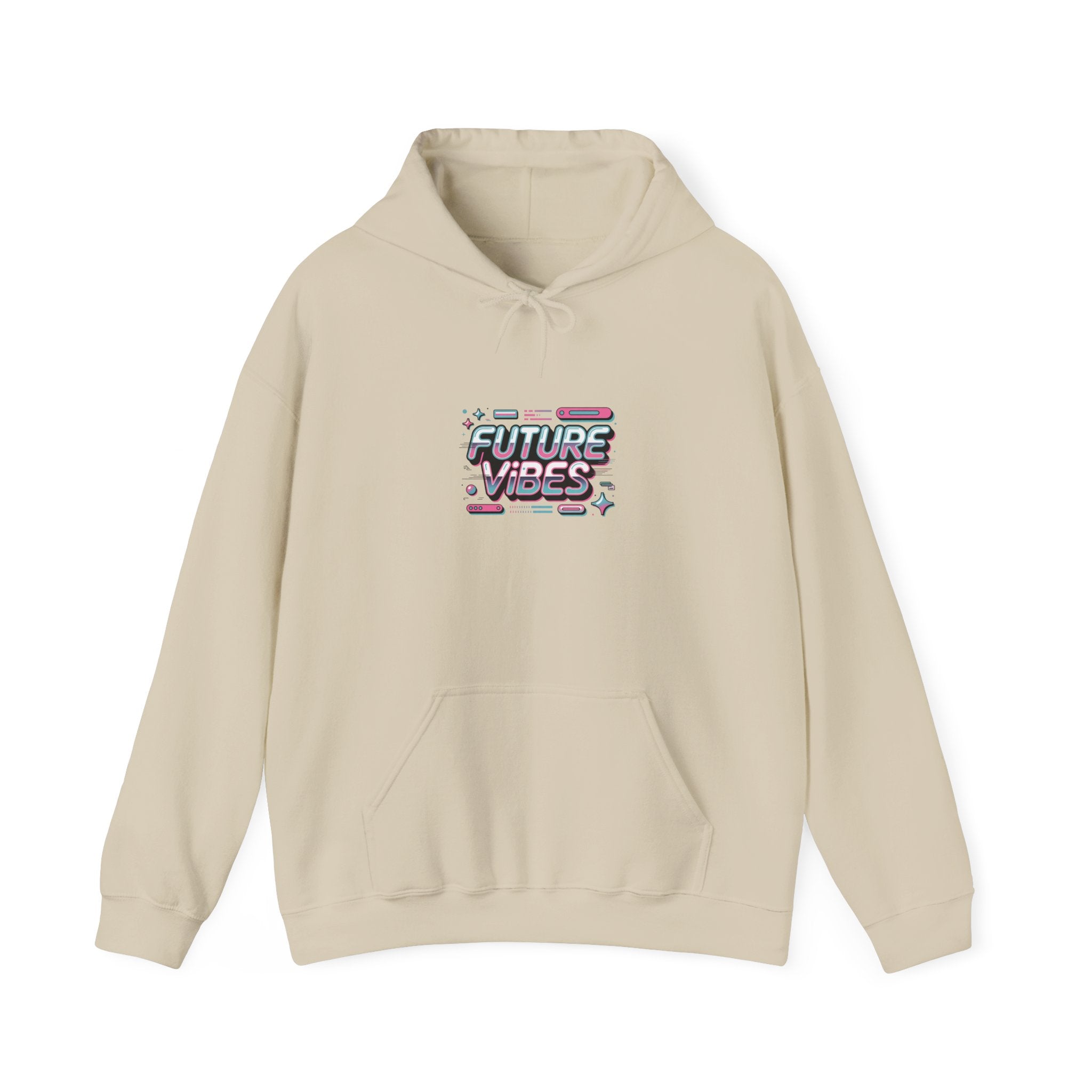 Future Vibes Hoodie | Y2K cyber holo aesthetic, retro tech print