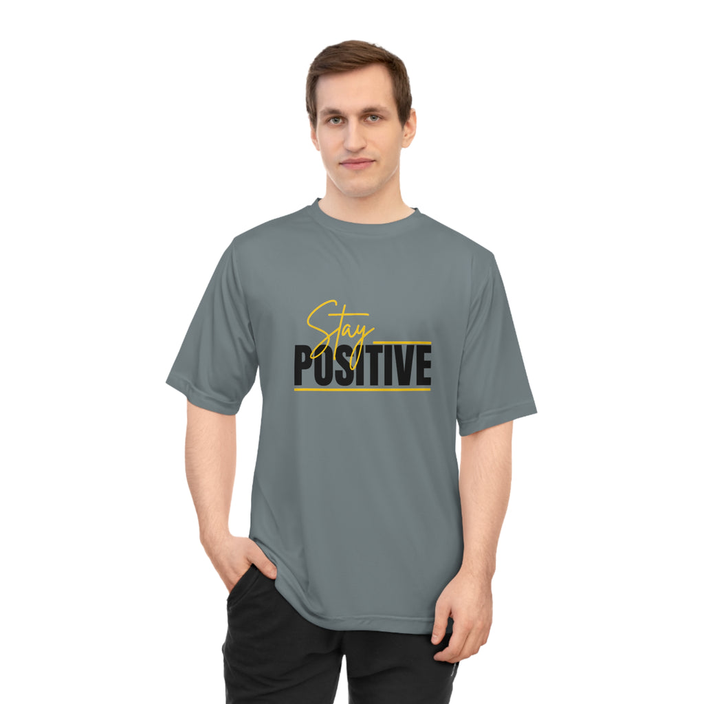 Stay Positive Unisex Performance T-shirt, Inspirational Workout Top, Motivational Tee, Fitness Gift, Affirmation Shirt