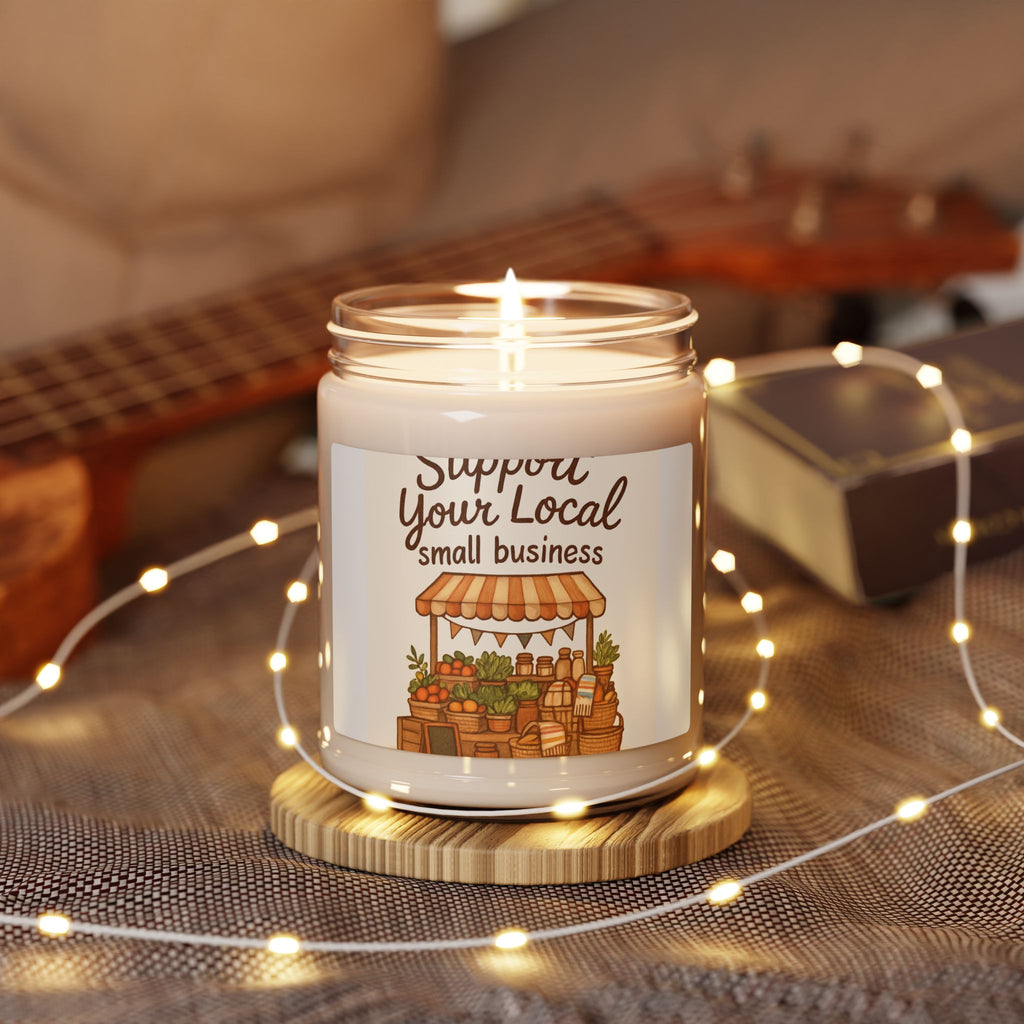 Soy Candle — "Support Your Local Small Business" Market Stall Scent (9oz)