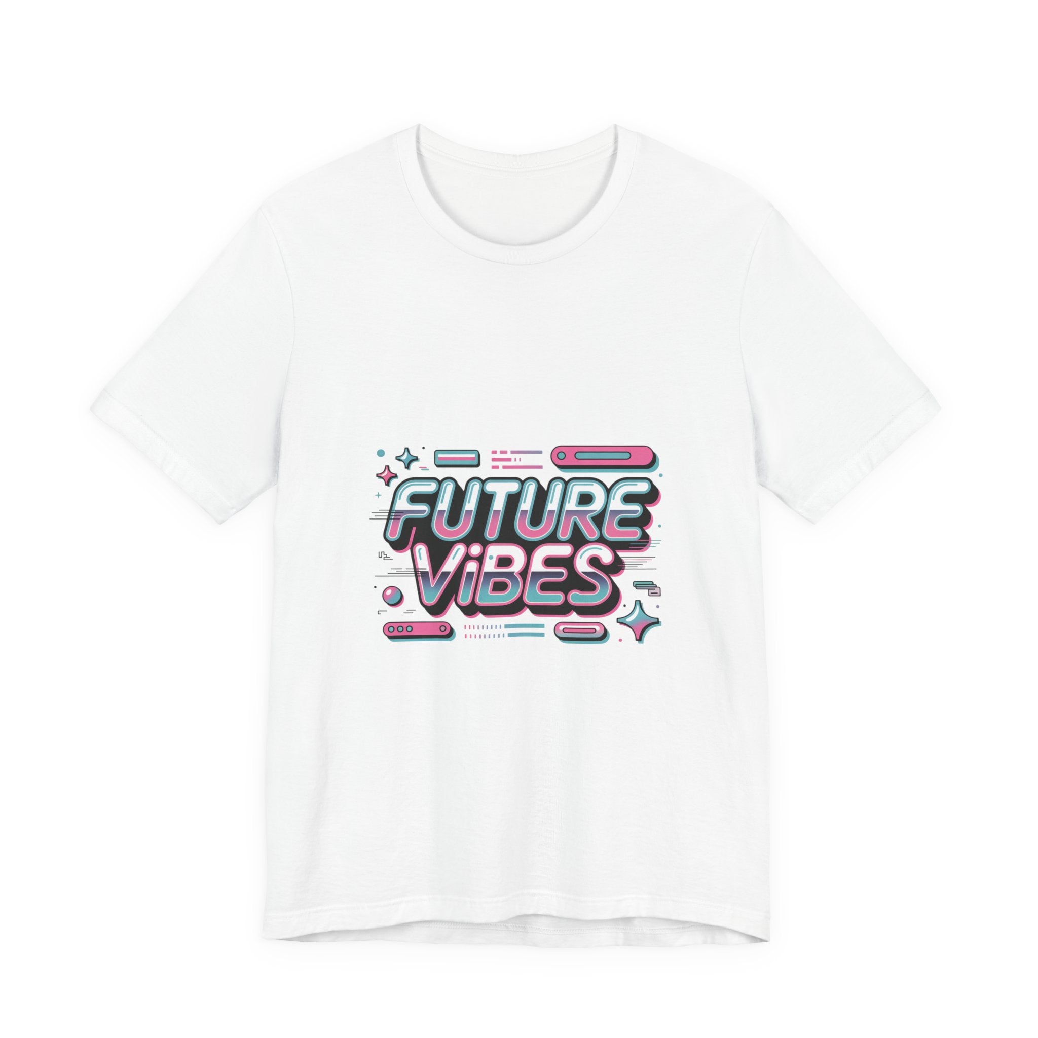 Future Vibes Tee | Y2K Cyber Holo Aesthetic, Retro Tech Chrome Text