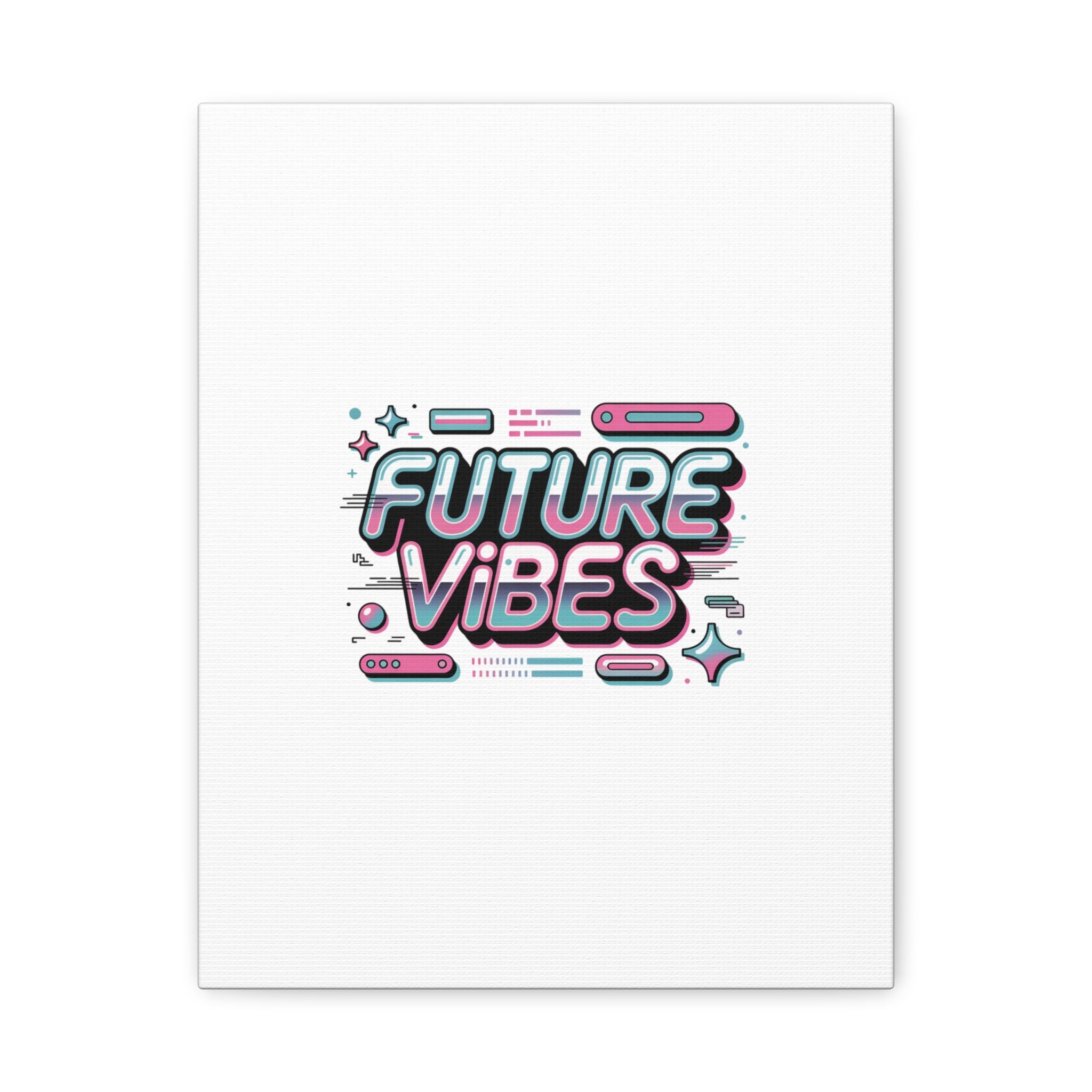 Future Vibes Canvas | Y2K Cyber Holo, Retro Tech Print