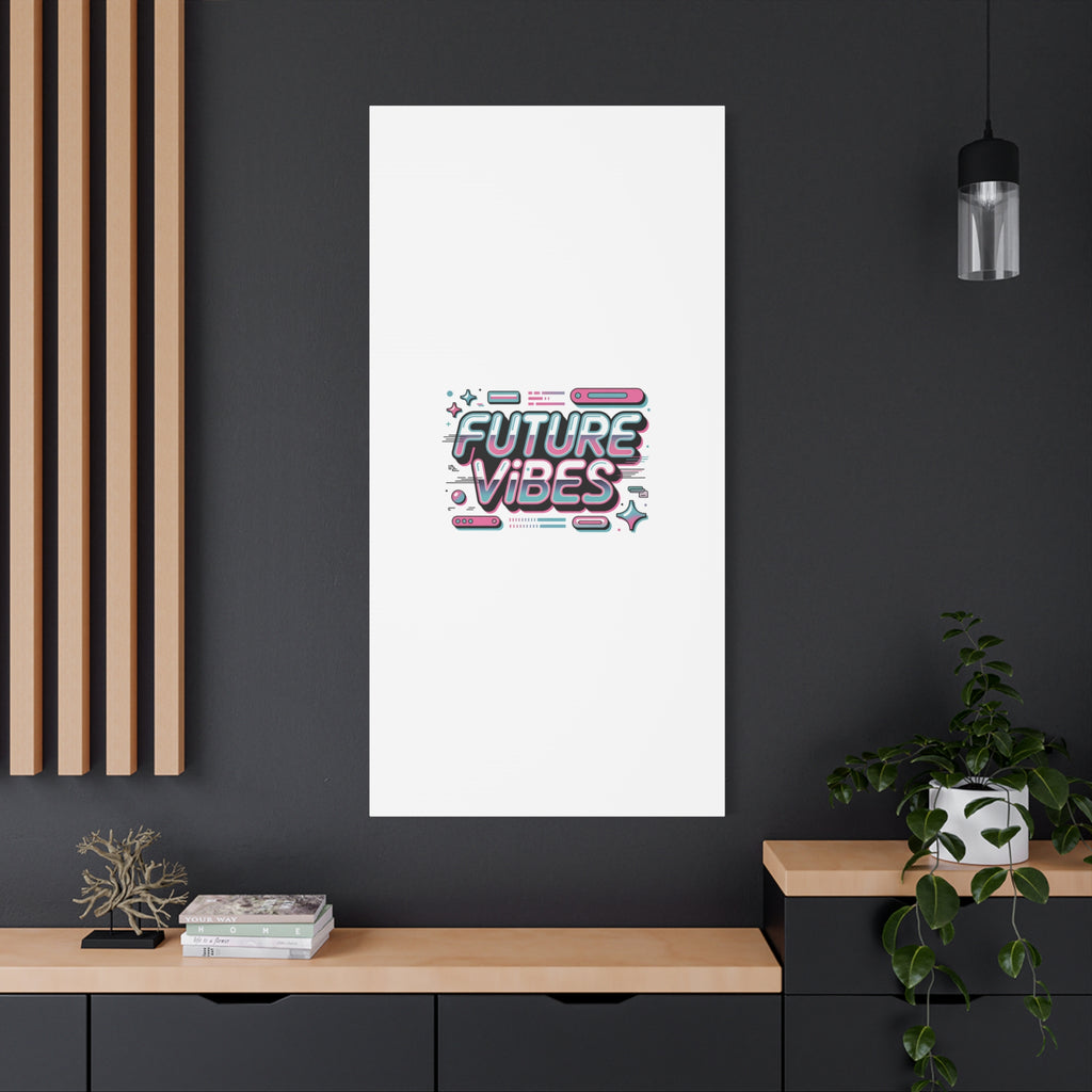 Future Vibes Canvas | Y2K Cyber Holo, Retro Tech Print