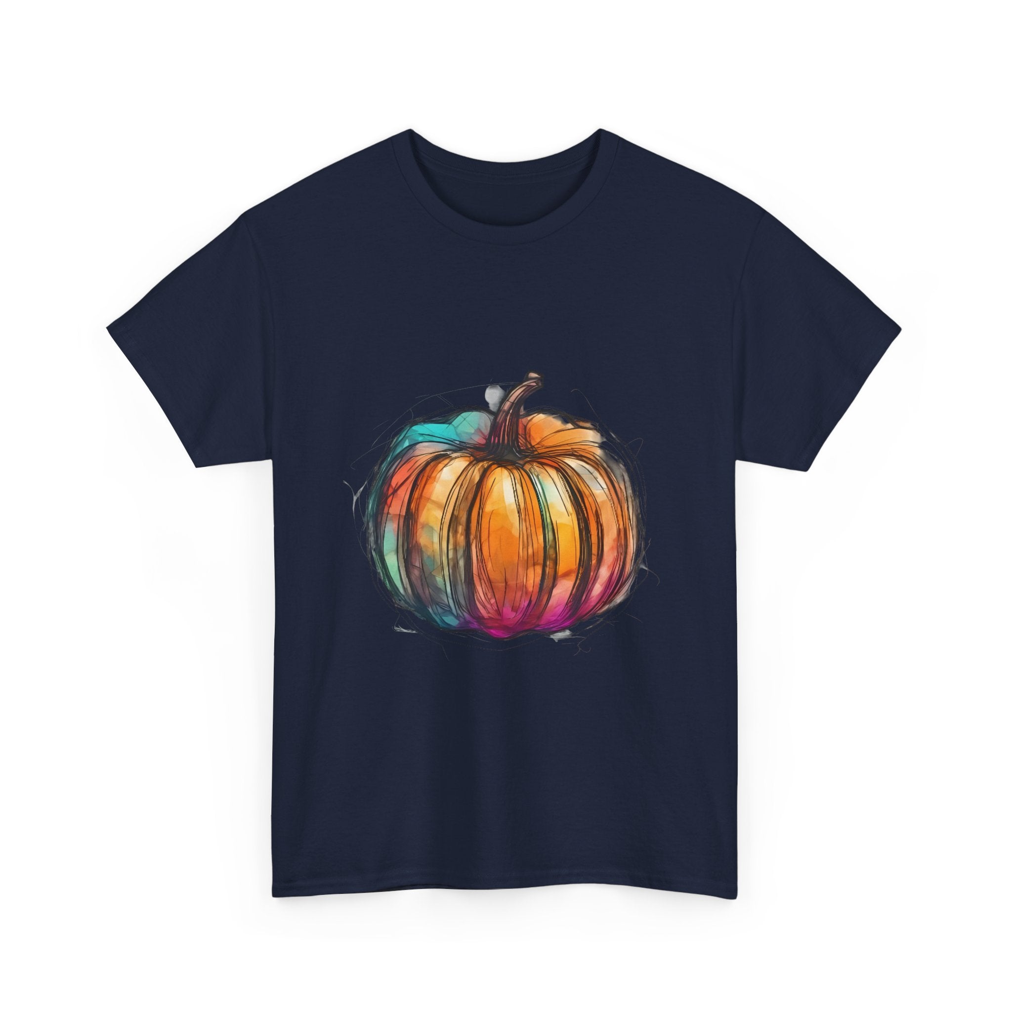 Colorful Pumpkin T-Shirt Unisex, Halloween Tee, Fall Shirt, Pumpkin Patch Gift, Autumn Clothing, Harvest Festival Apparel