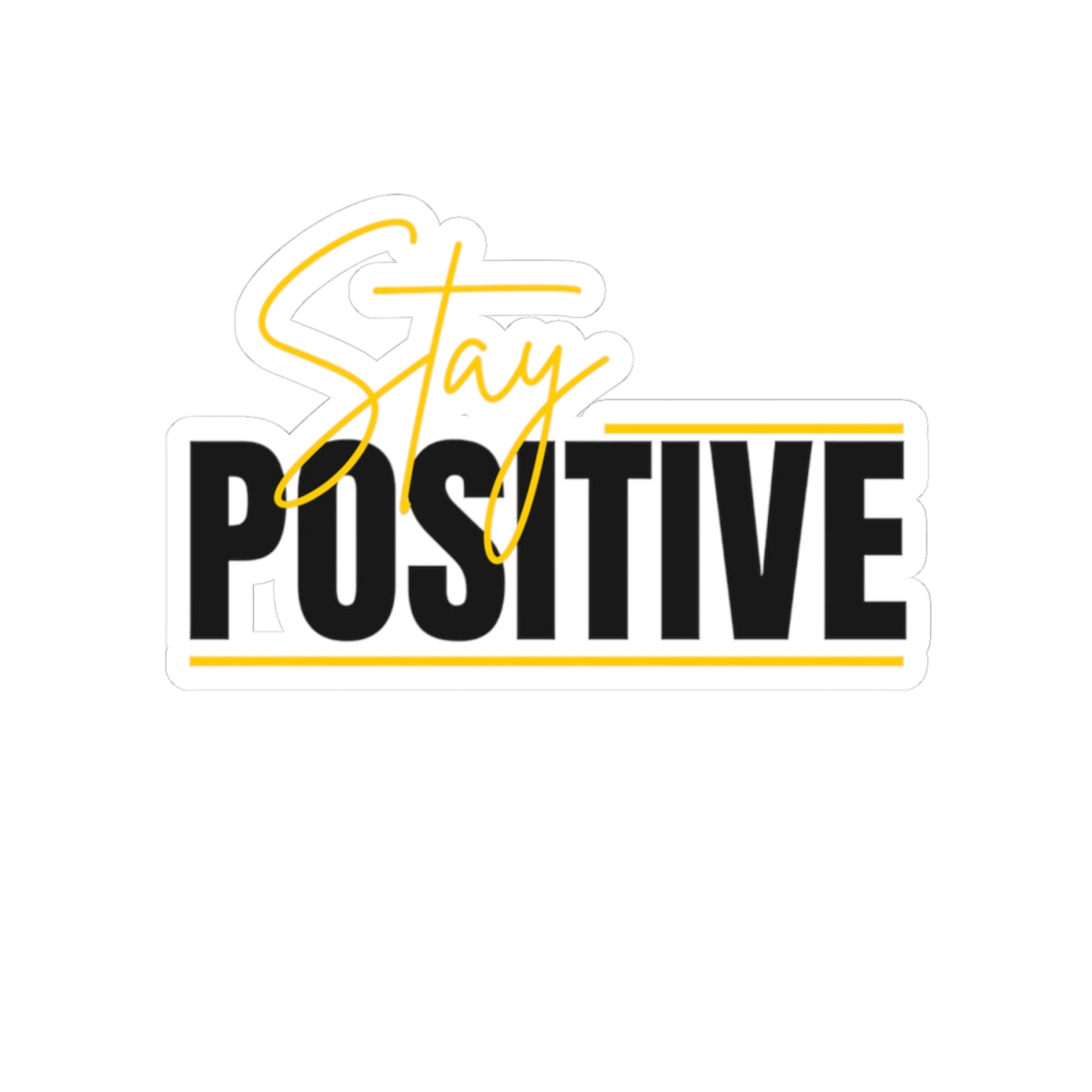 Positive Vibes Stickers, Motivational Decals for Laptops, Gift for Friends, Stay Positive Wall Art, Inspirational Quote Stickers