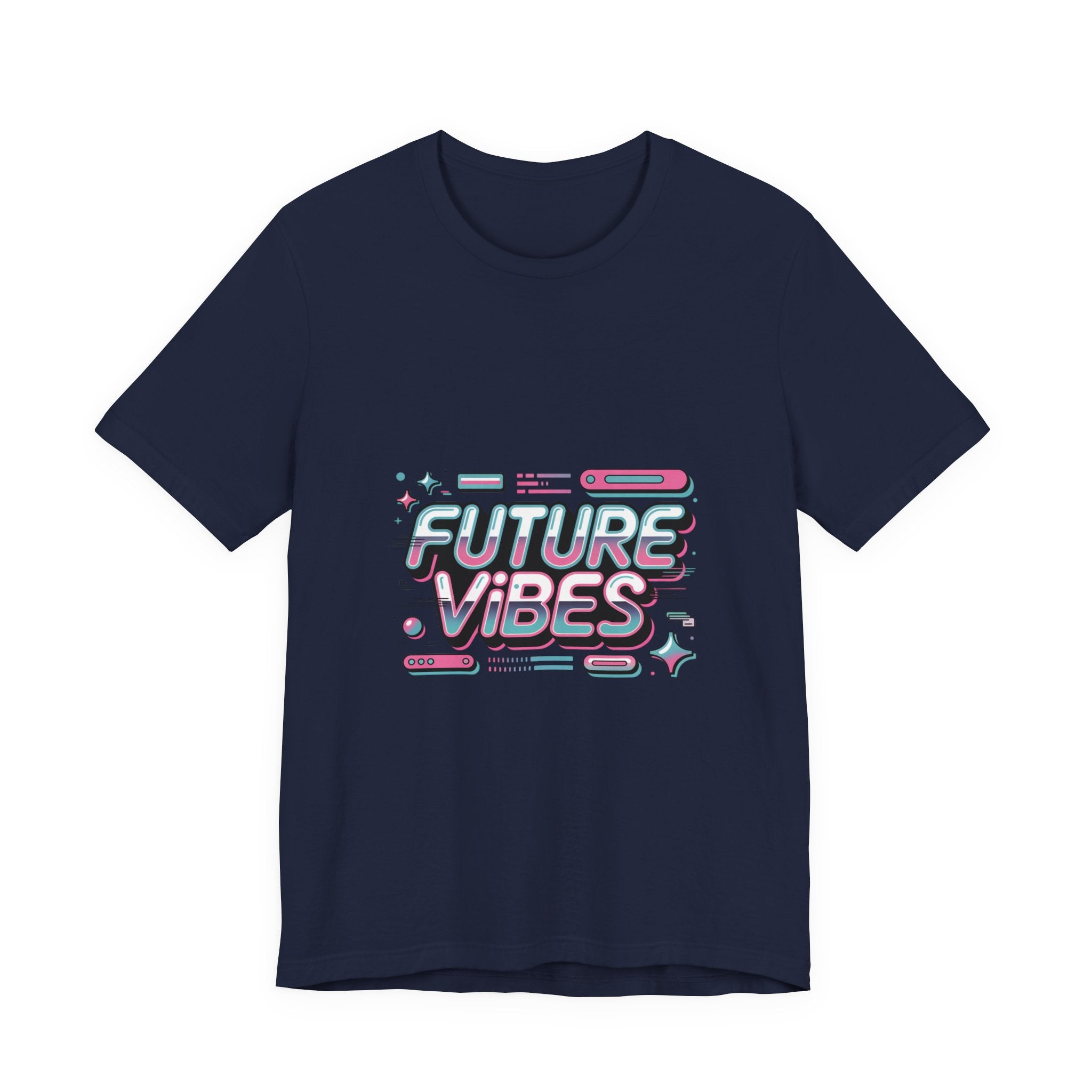 Future Vibes Tee | Y2K Cyber Holo Aesthetic, Retro Tech Chrome Text