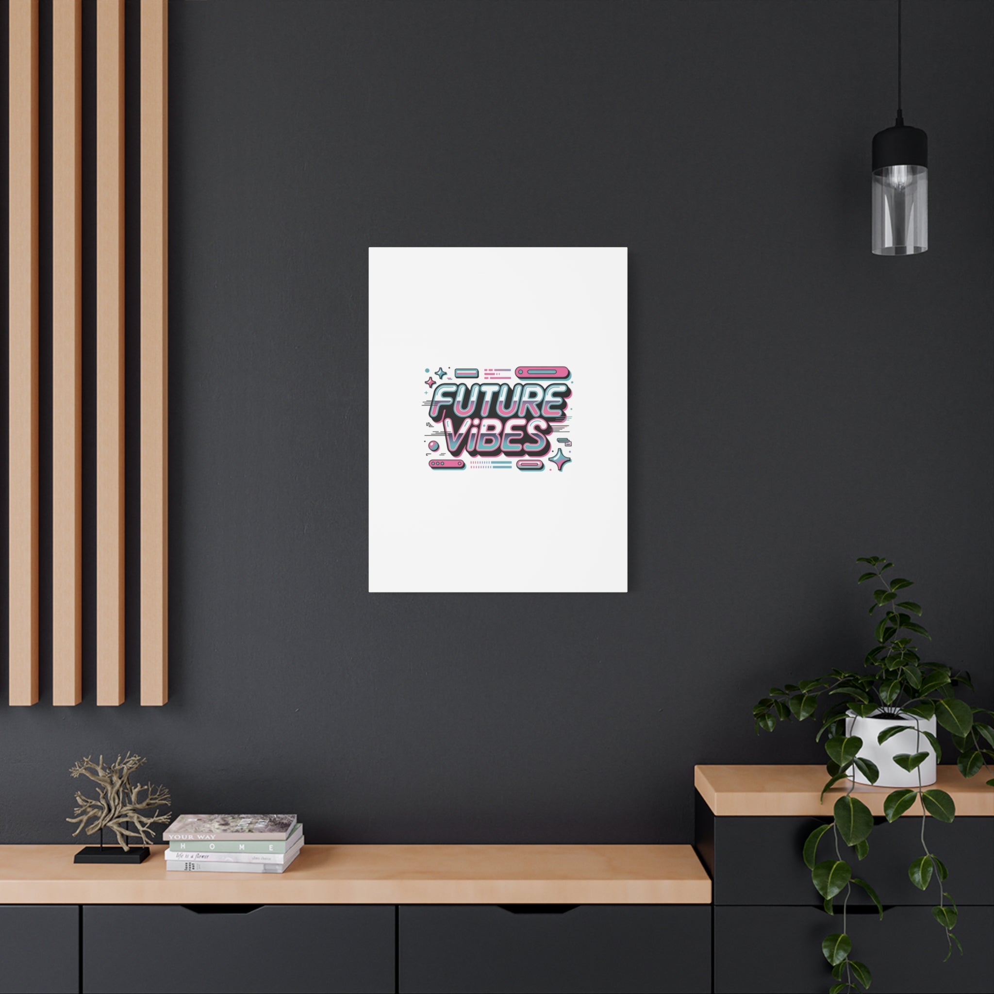 Future Vibes Canvas | Y2K Cyber Holo, Retro Tech Print