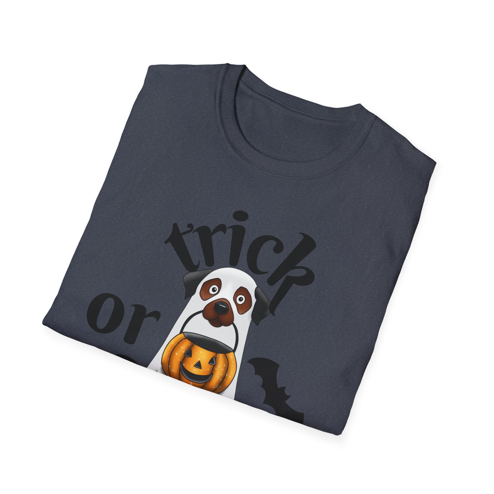 Halloween Puppy T-Shirt, Cute Trick or Treat Shirt, Unisex Dog Tee, Halloween Costume Top, Halloween Gift