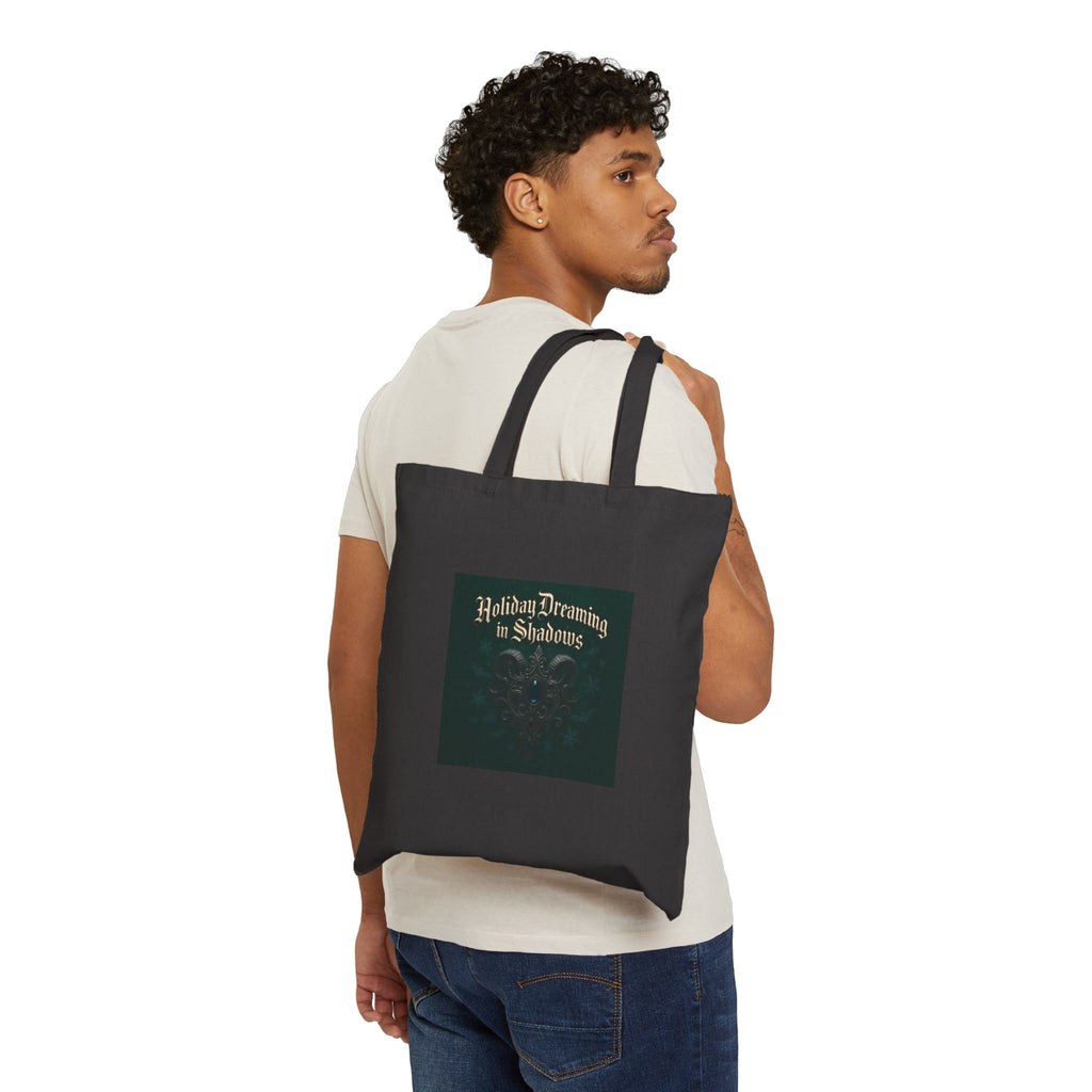 Holiday Dreaming Canvas Tote — 'Holiday Dreaming in Shadows' Eco Market Bag