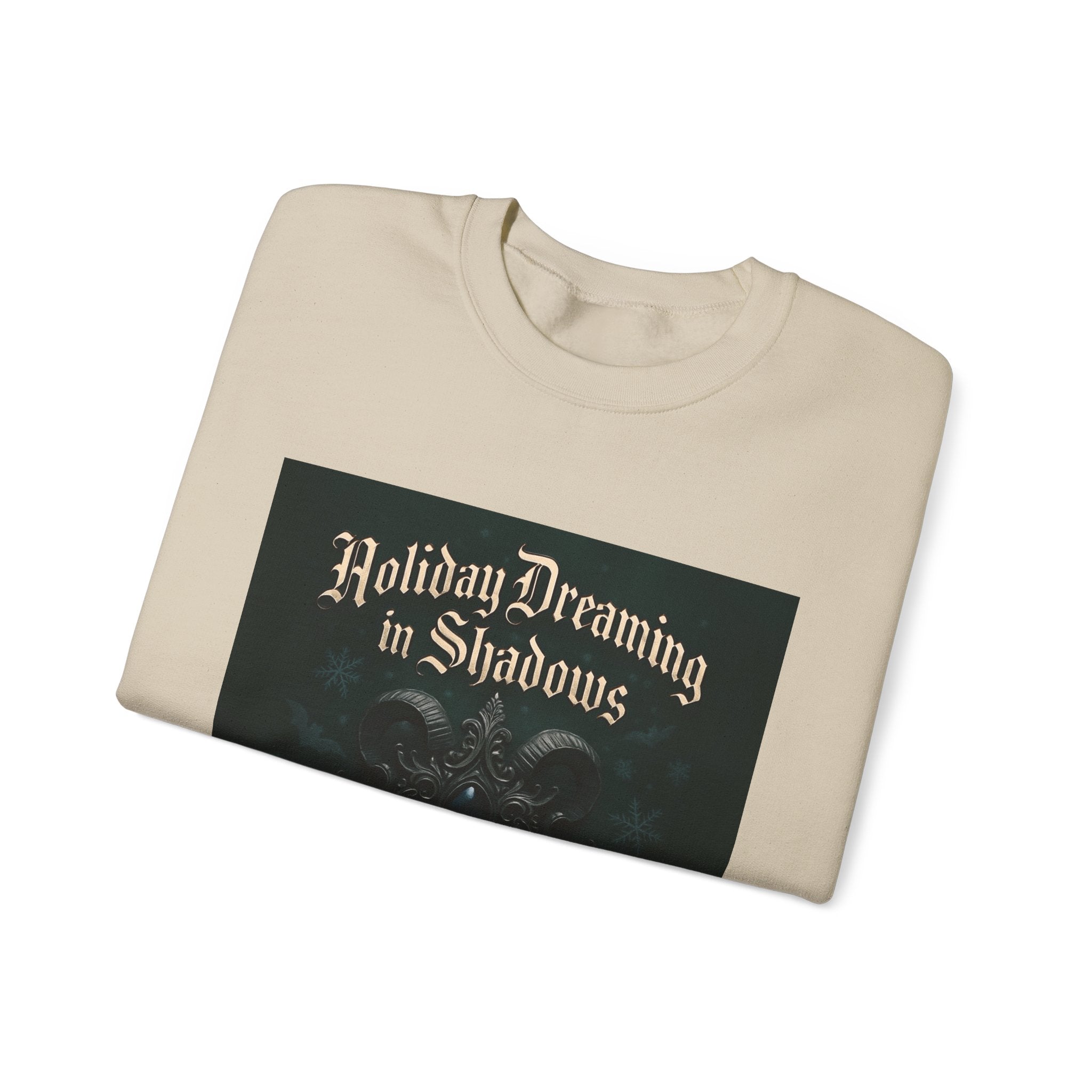 Crewneck Sweatshirt — "Holiday Dreaming in Shadows" Gothic Holiday Pullover