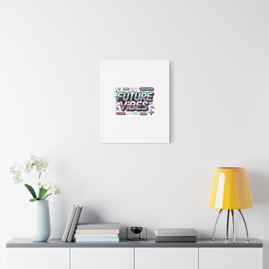 Future Vibes Canvas | Y2K Cyber Holo, Retro Tech Print