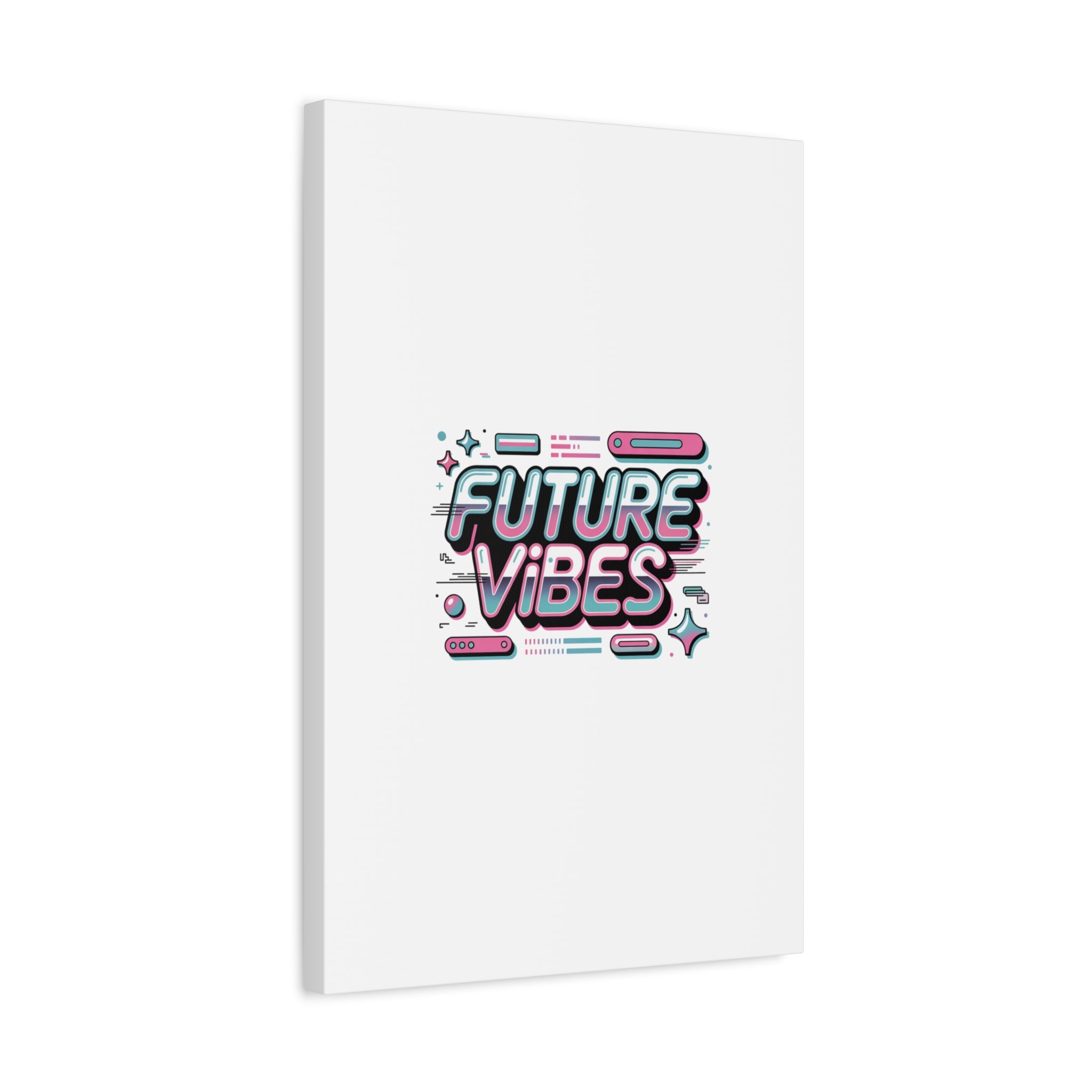 Future Vibes Canvas | Y2K Cyber Holo, Retro Tech Print