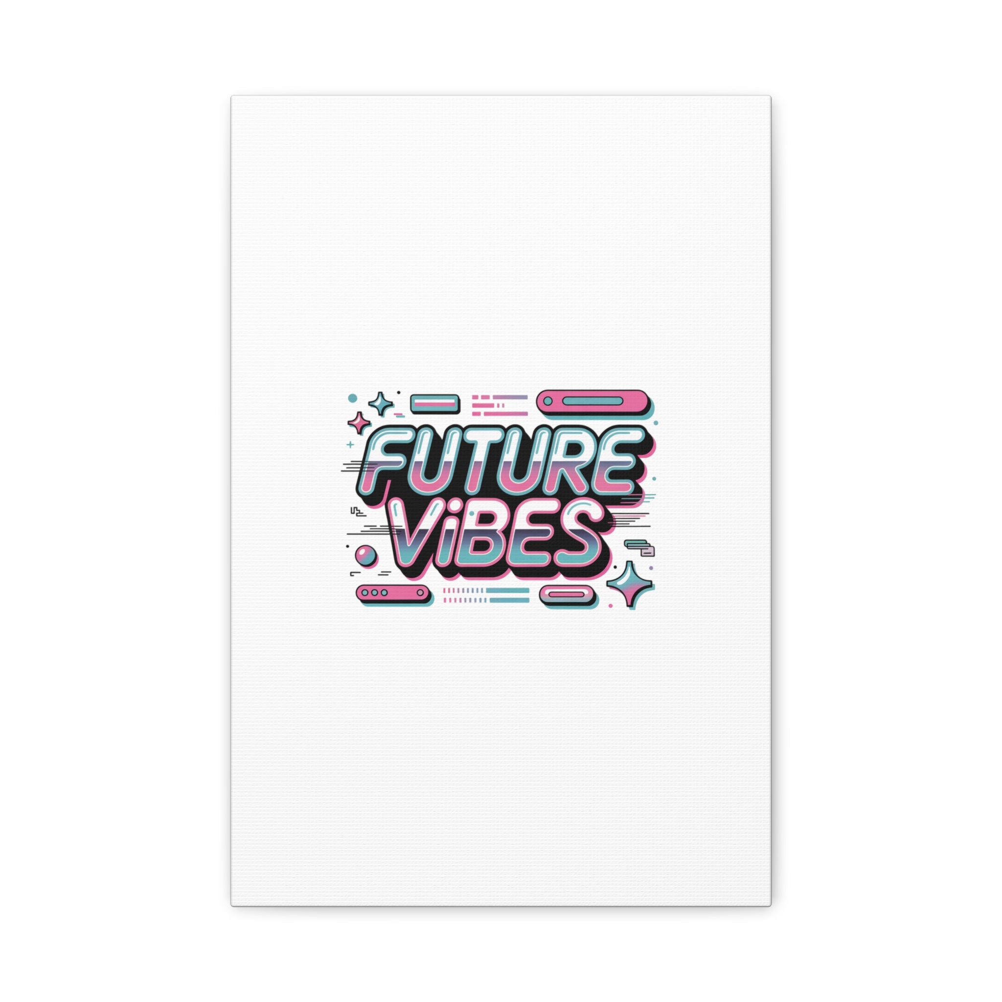 Future Vibes Canvas | Y2K Cyber Holo, Retro Tech Print