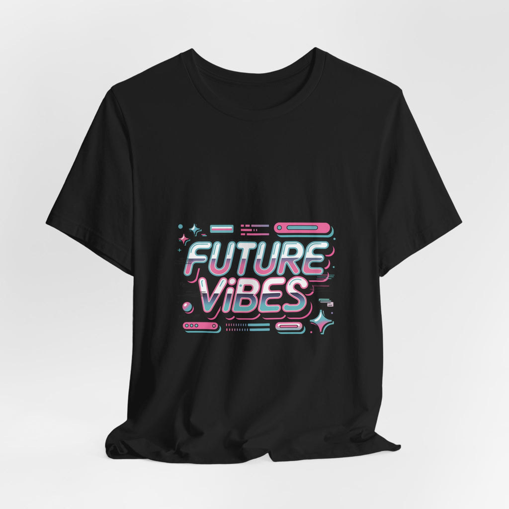 Future Vibes Tee | Y2K Cyber Holo Aesthetic, Retro Tech Chrome Text