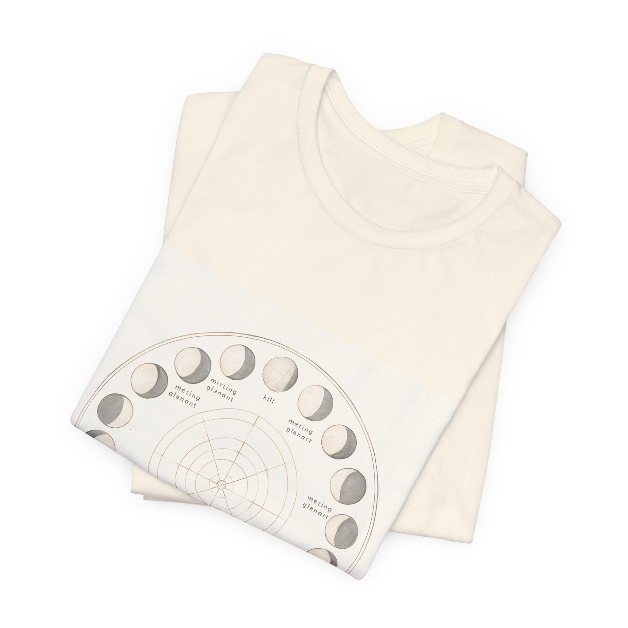 Moon Phases T-Shirt — Illustrated Lunar Cycle Tee