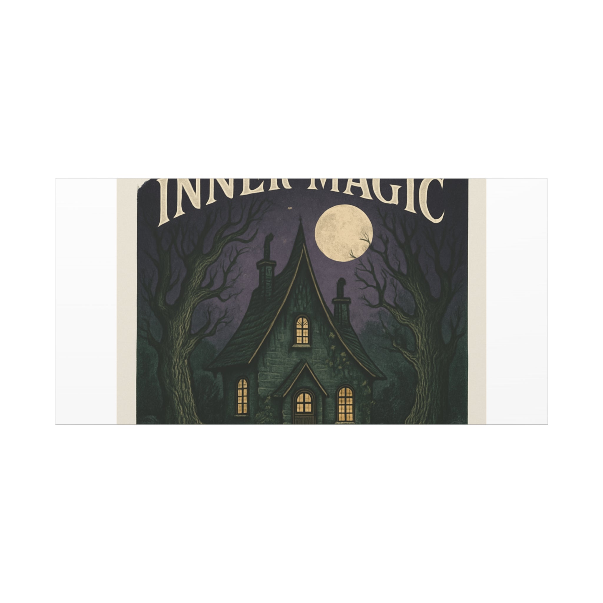 Embrace Your Inner Magic Canvas Art – Witchy Moonlit Cottage Wall Decor