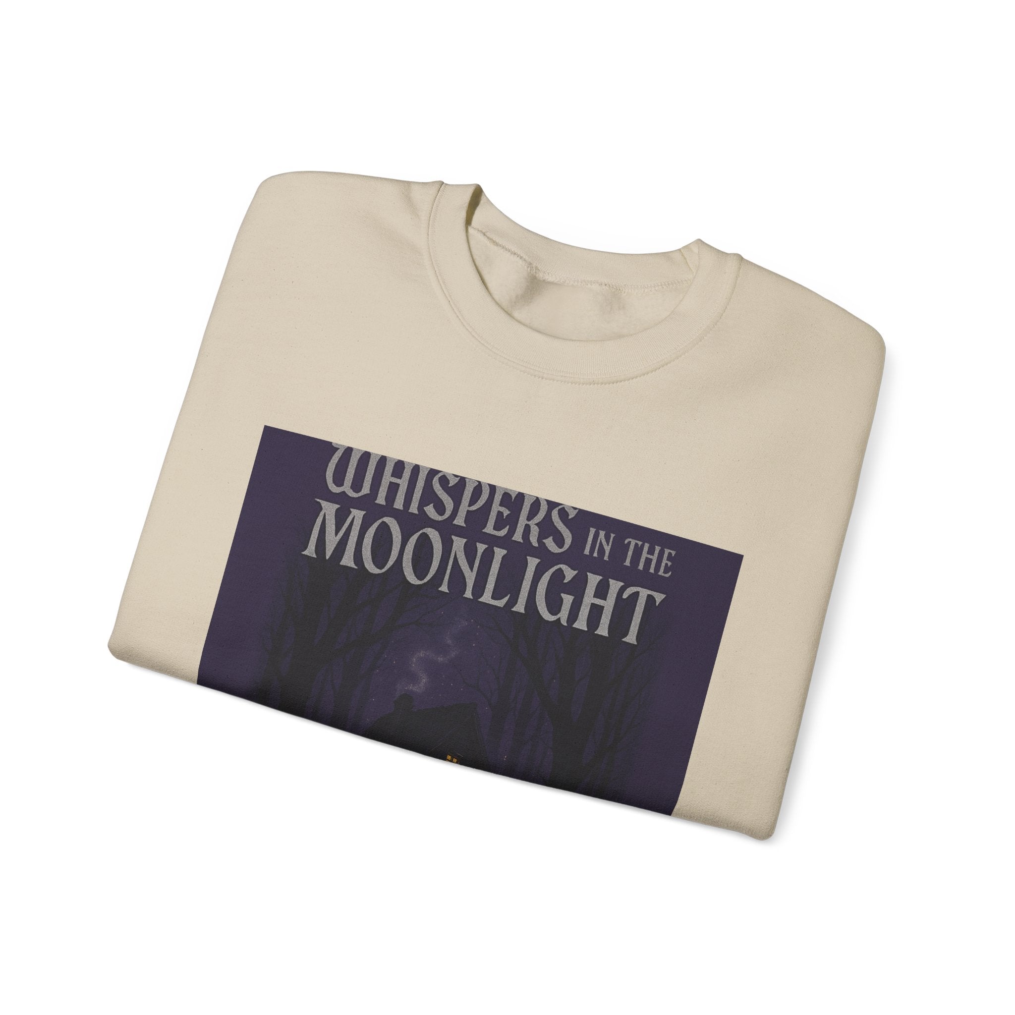 Whispers in the Moonlight Sweatshirt — Cozy Haunted Cottage Crewneck