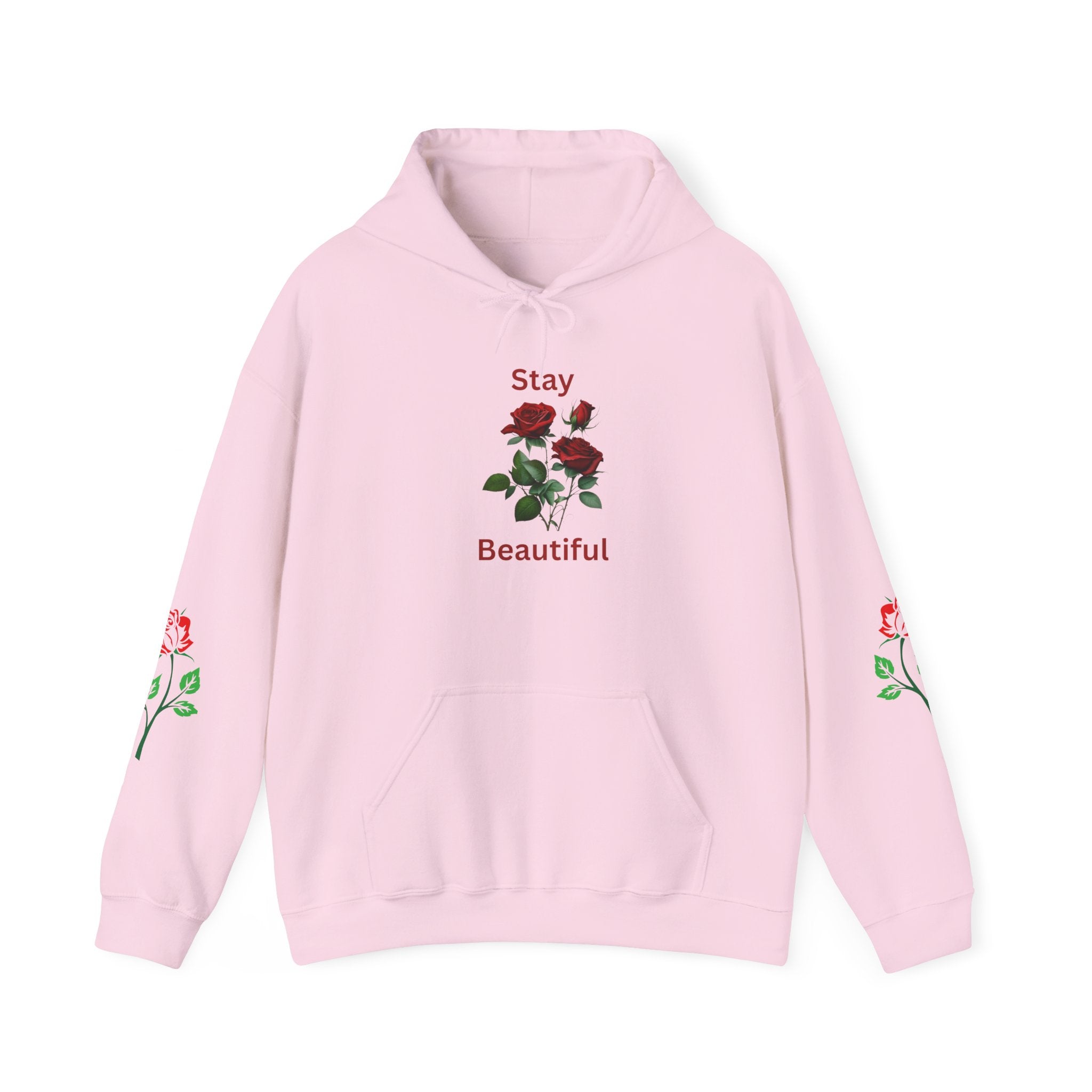 Stay Beautiful Rose Hoodie, Vintage Floral Sweatshirt, Unisex Gift, Cozy Layer, Perfect for Spring Style