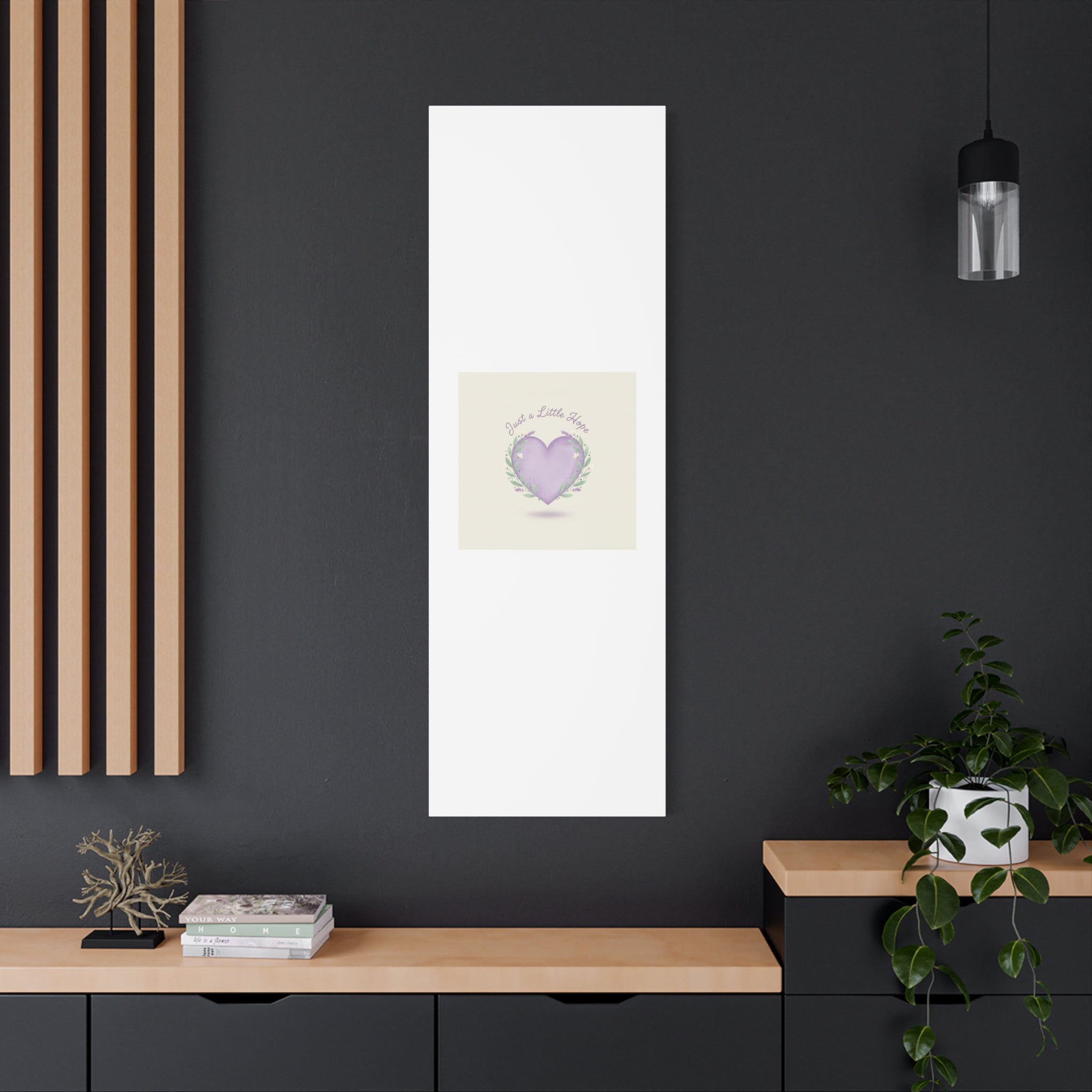 Just a Little Hope Canvas | Positive Micro-Optimism, Lavender Heart