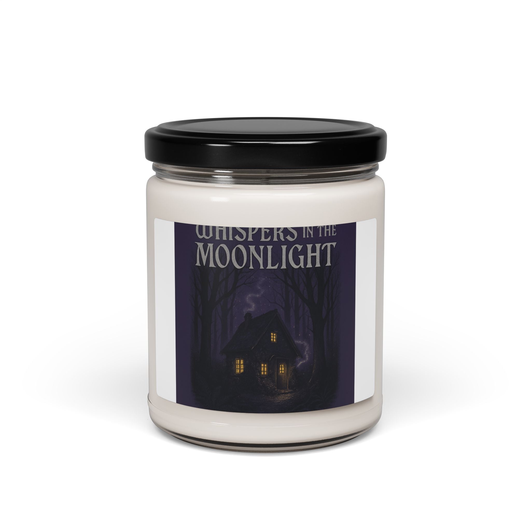 Whispers in the Moonlight 9oz Scented Soy Candle — Cozy, Spooky Cabin Fragrance for Relaxation & Halloween